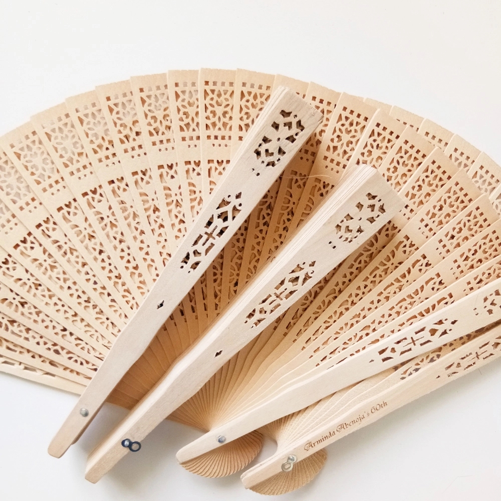 Natural Wood Fans Wedding Favors 10