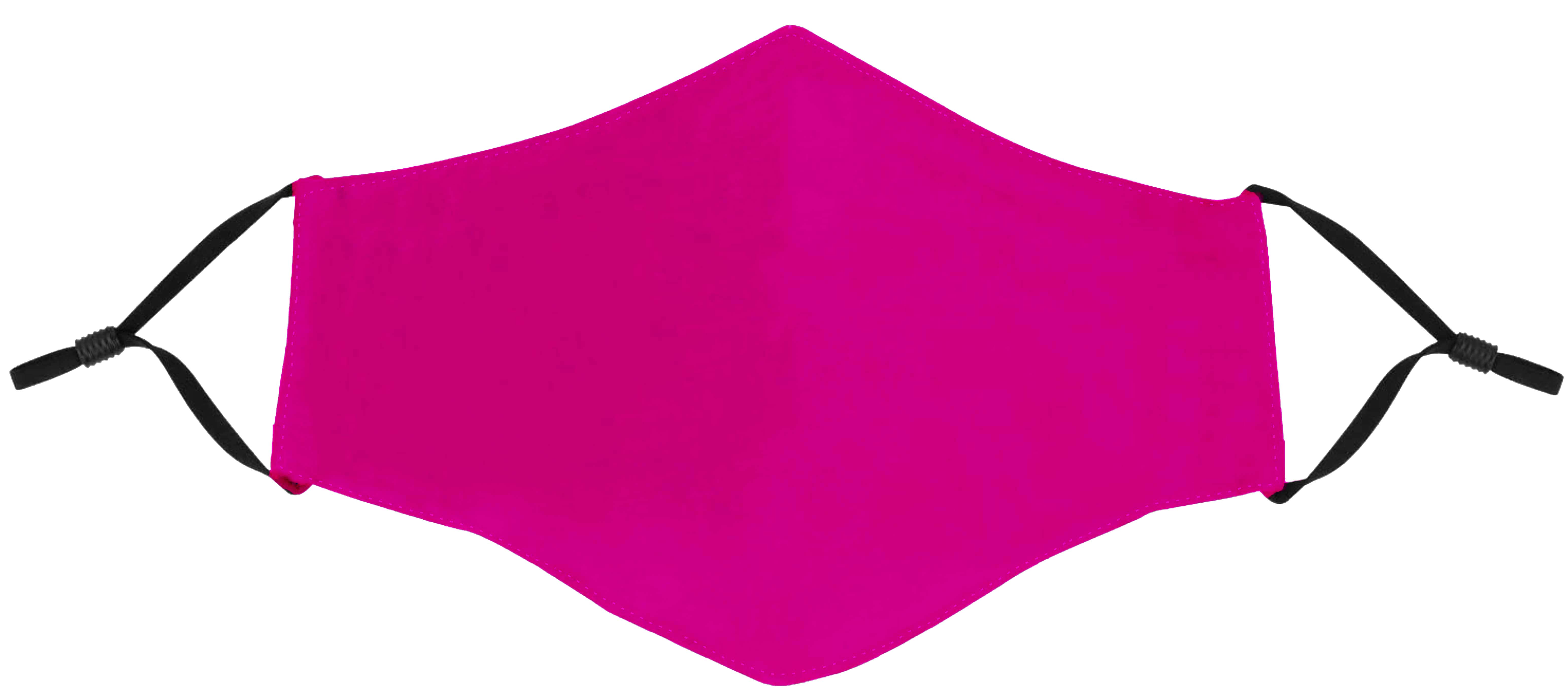 Hot Pink Face Mask with Adjustable Ear Loops 2