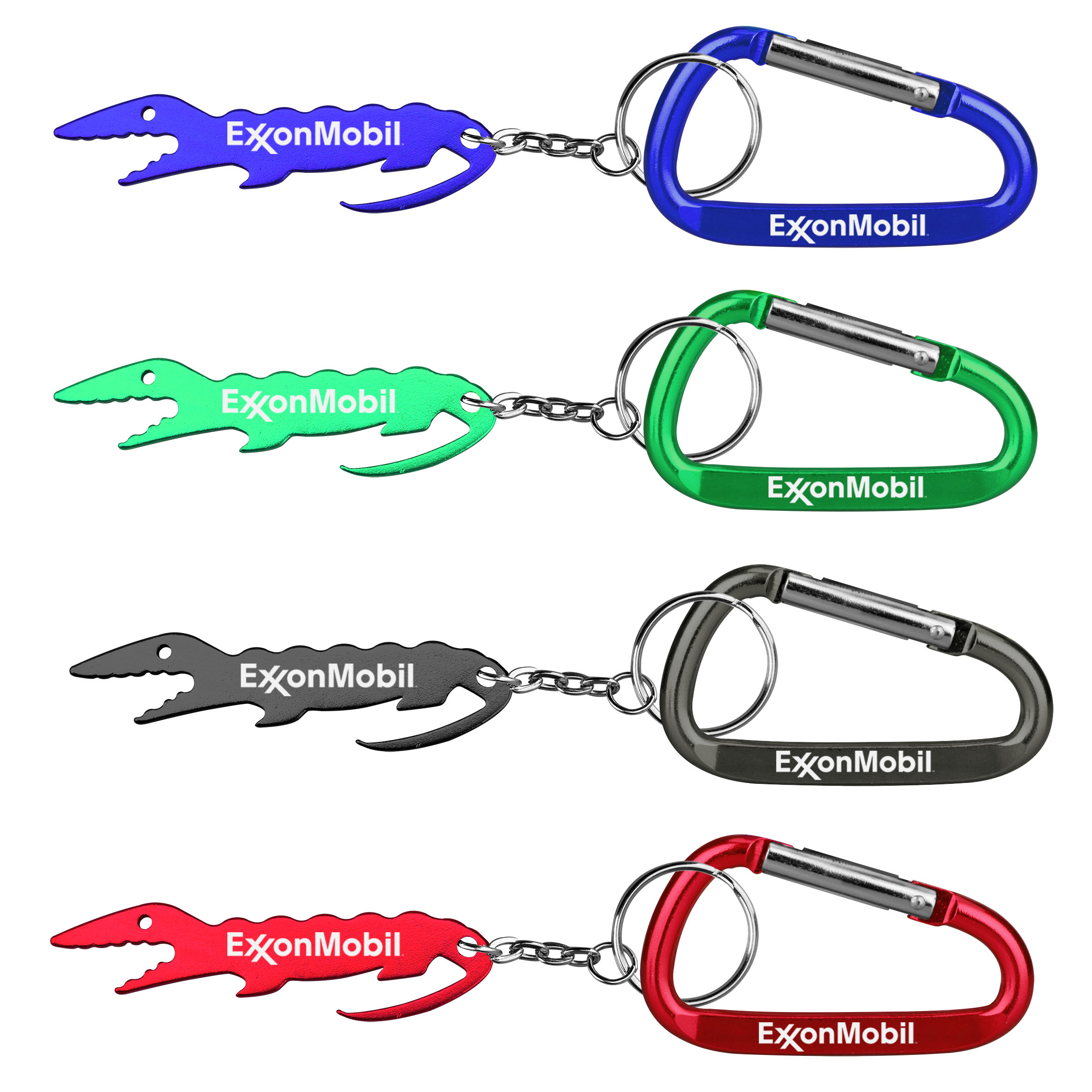 Alligator Shape Bottle Opener Key Chain & Carabineer