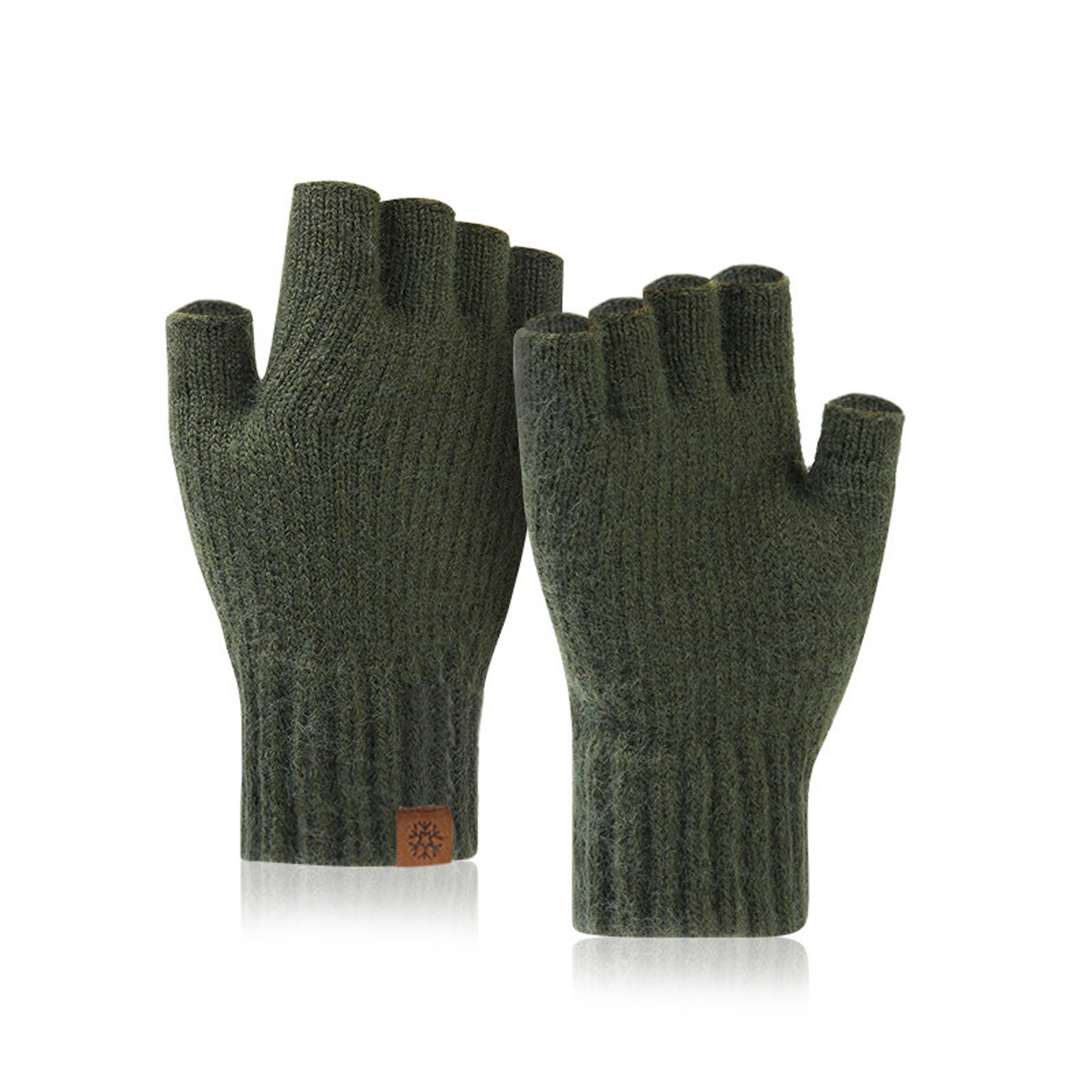 Men's Warm Half-Finger Gloves 10