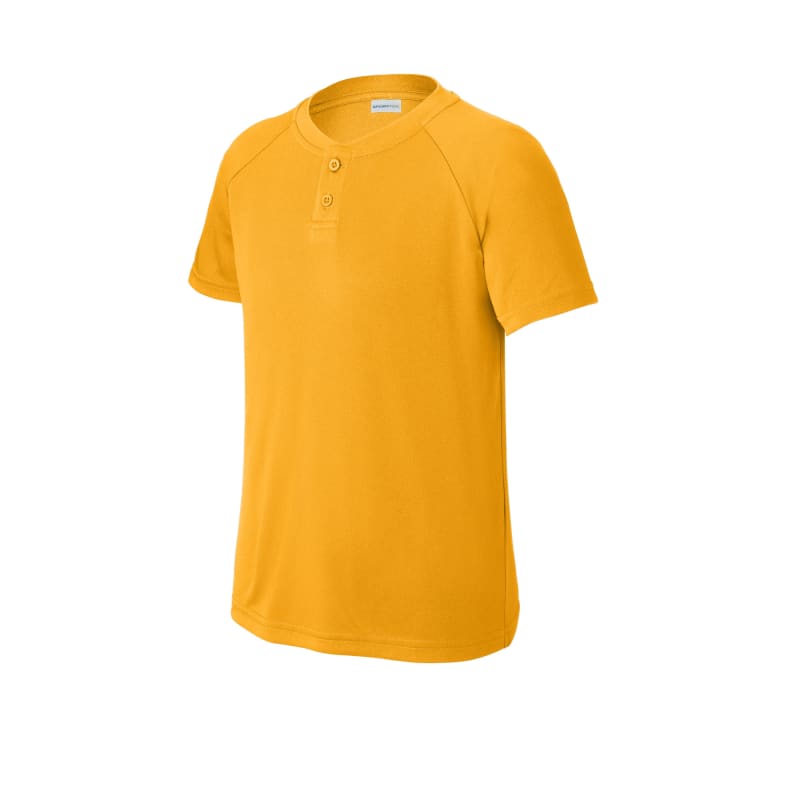 Sport-Tek Youth PosiCharge Competitor 2-Button Henley 16