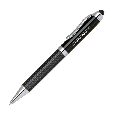 Elegant Carbon Fiber Heavy Weight Pen with Stylus / Black 1