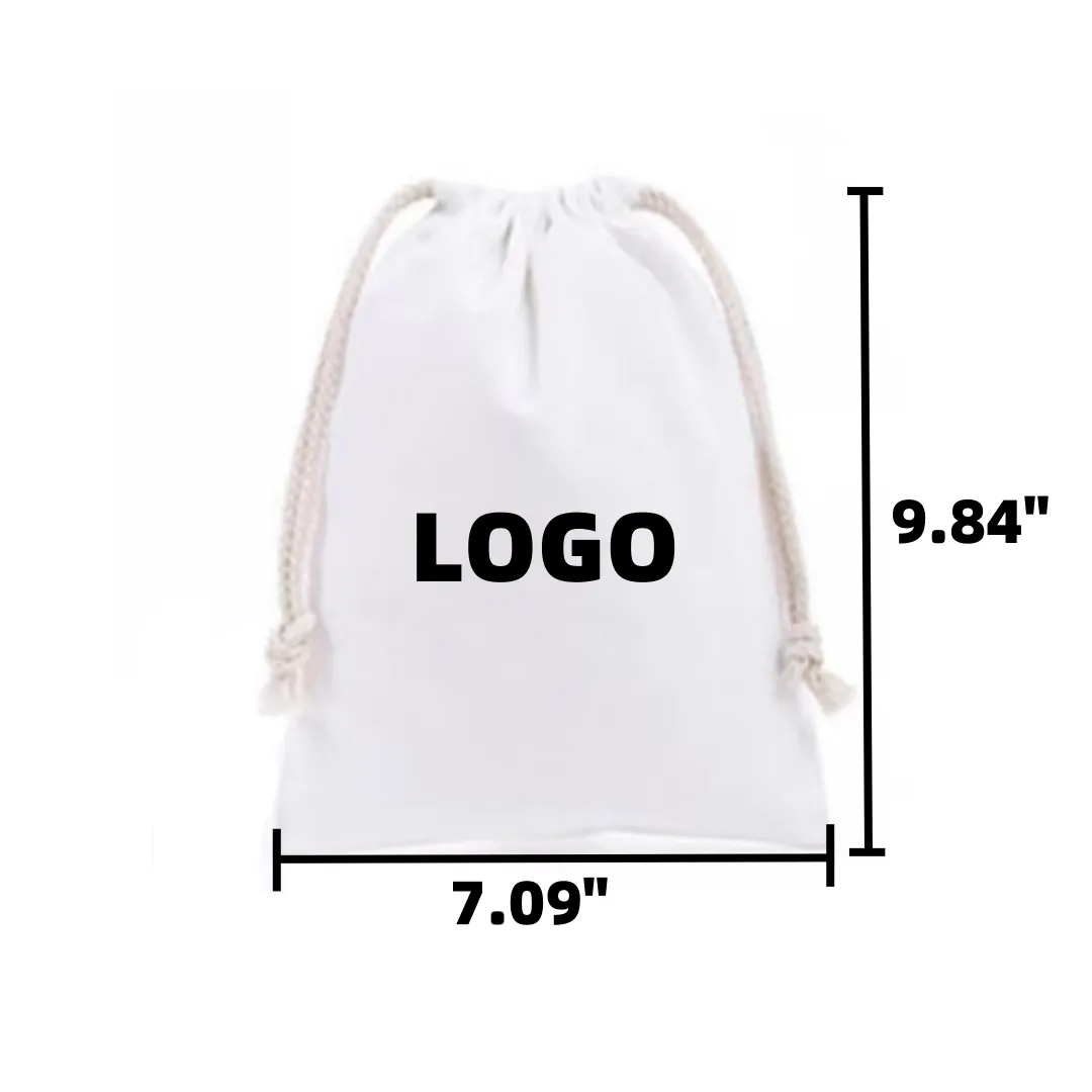Custom Drawstring Polyester-Cotton Bunched Cloth Bag 1