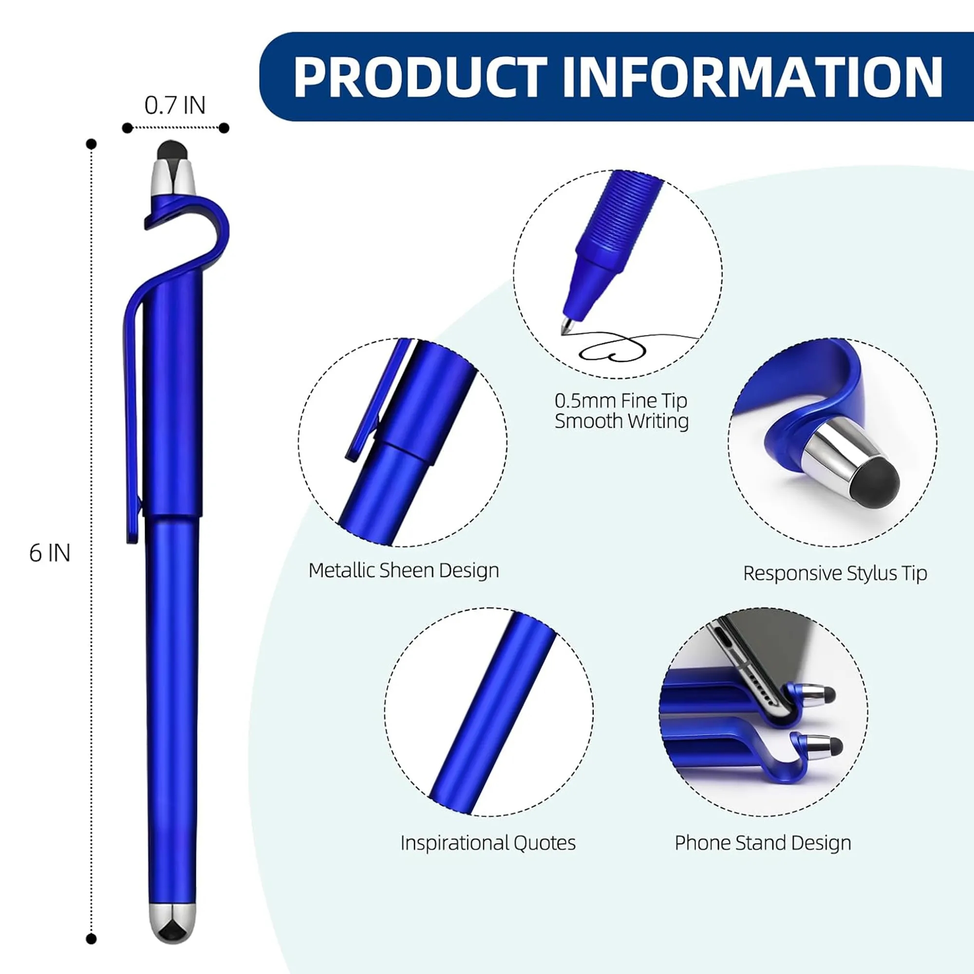 Multifunction Mobile Phone Stand Touch Screen Pen 4