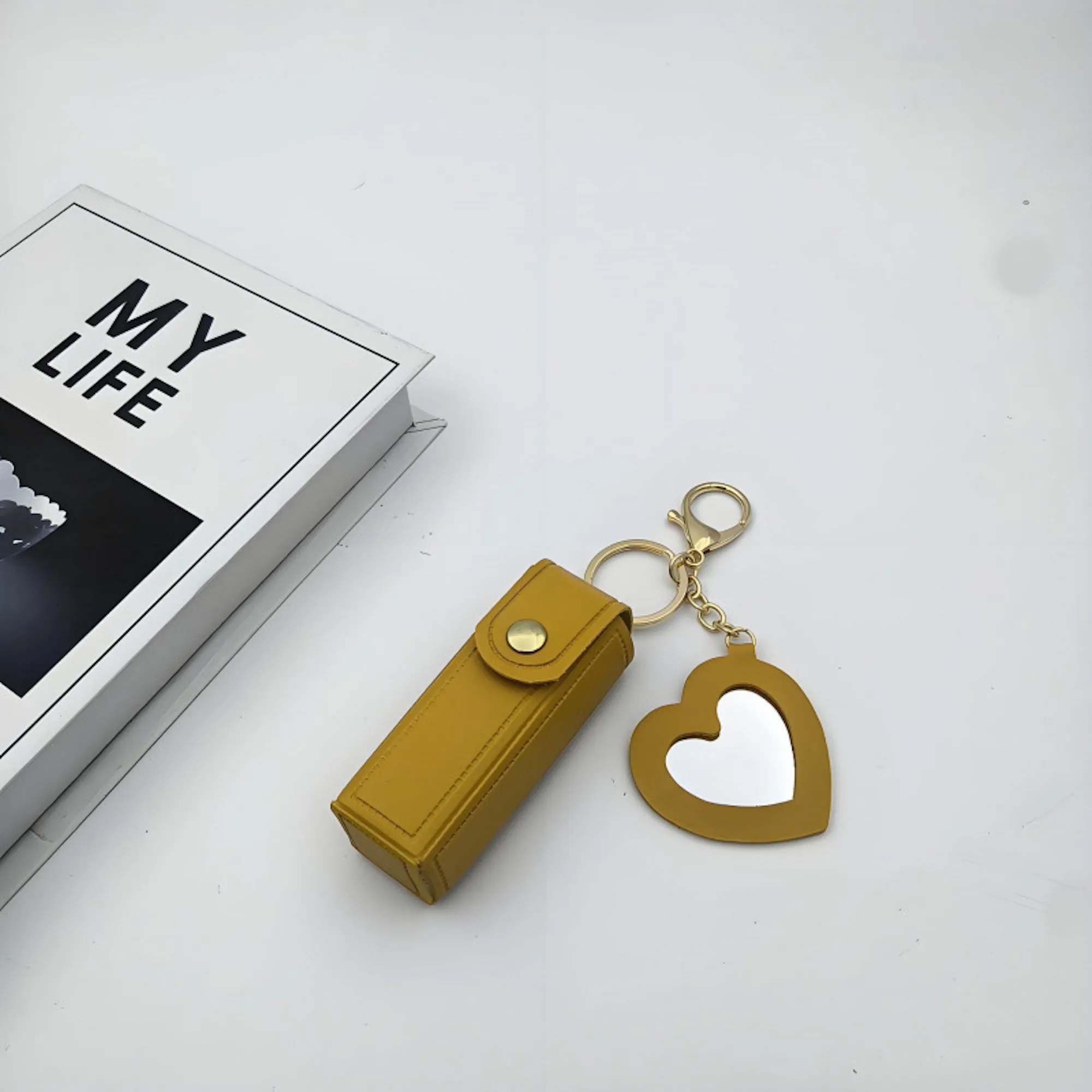 Lipstick Bag Keychain With Mirror 3