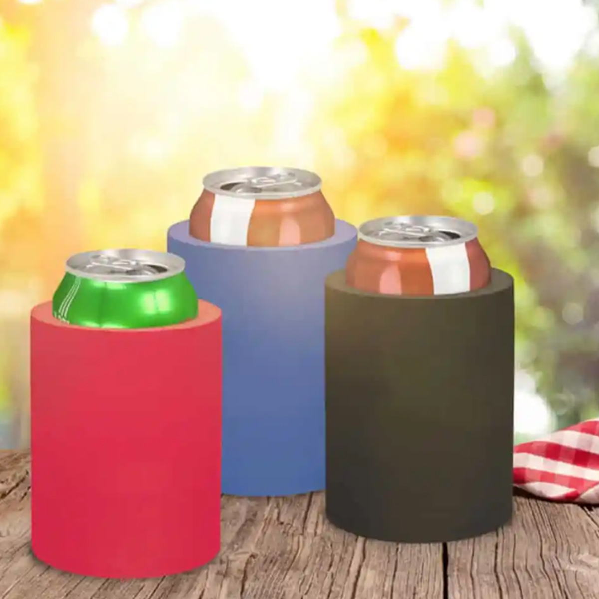 Custom NBR Foam Can Cooler Sleeve in Assorted Colors, custom koozie with logo imprint 8
