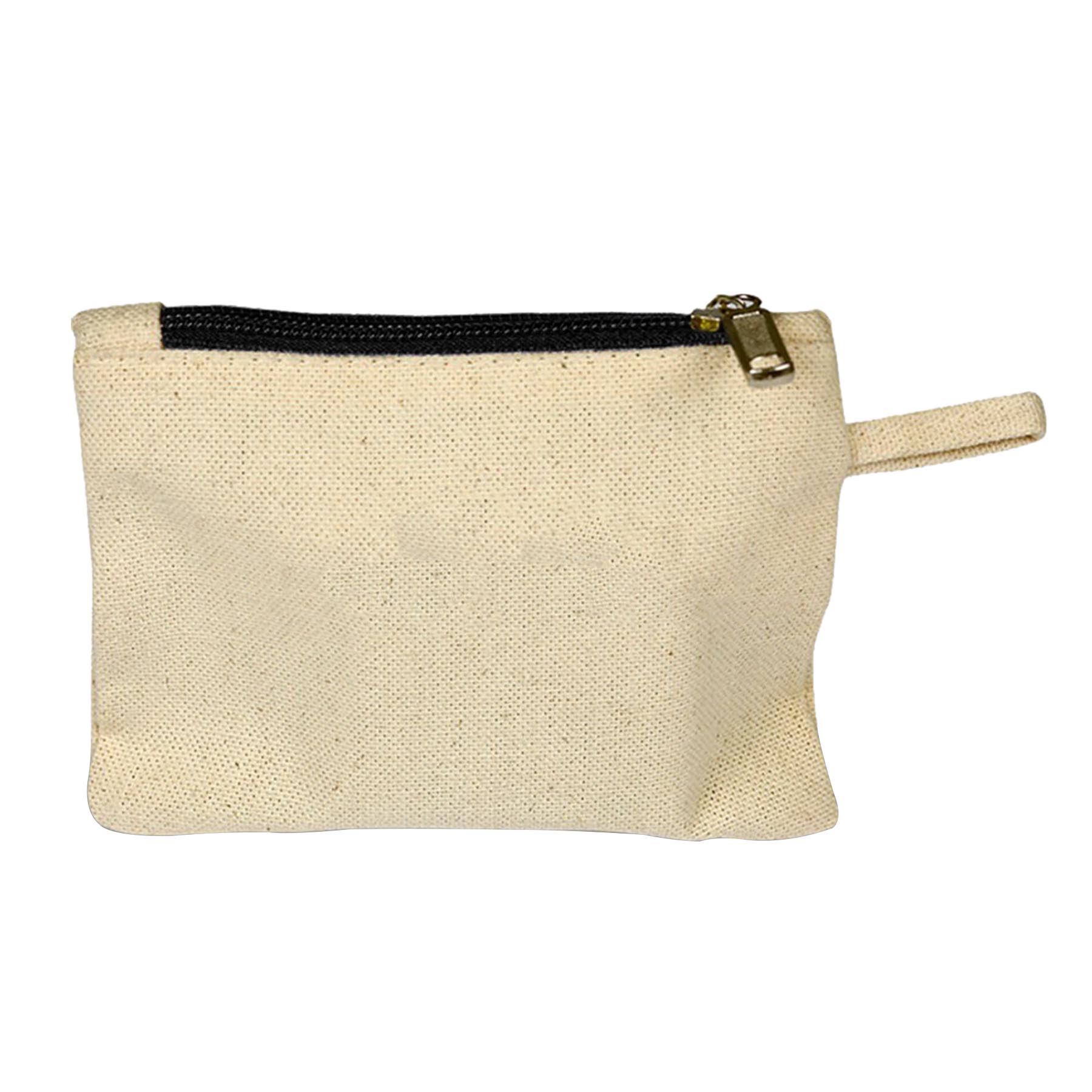 12 oz. 100% Cotton Canvas Card Pouch w/Color Zipper 2