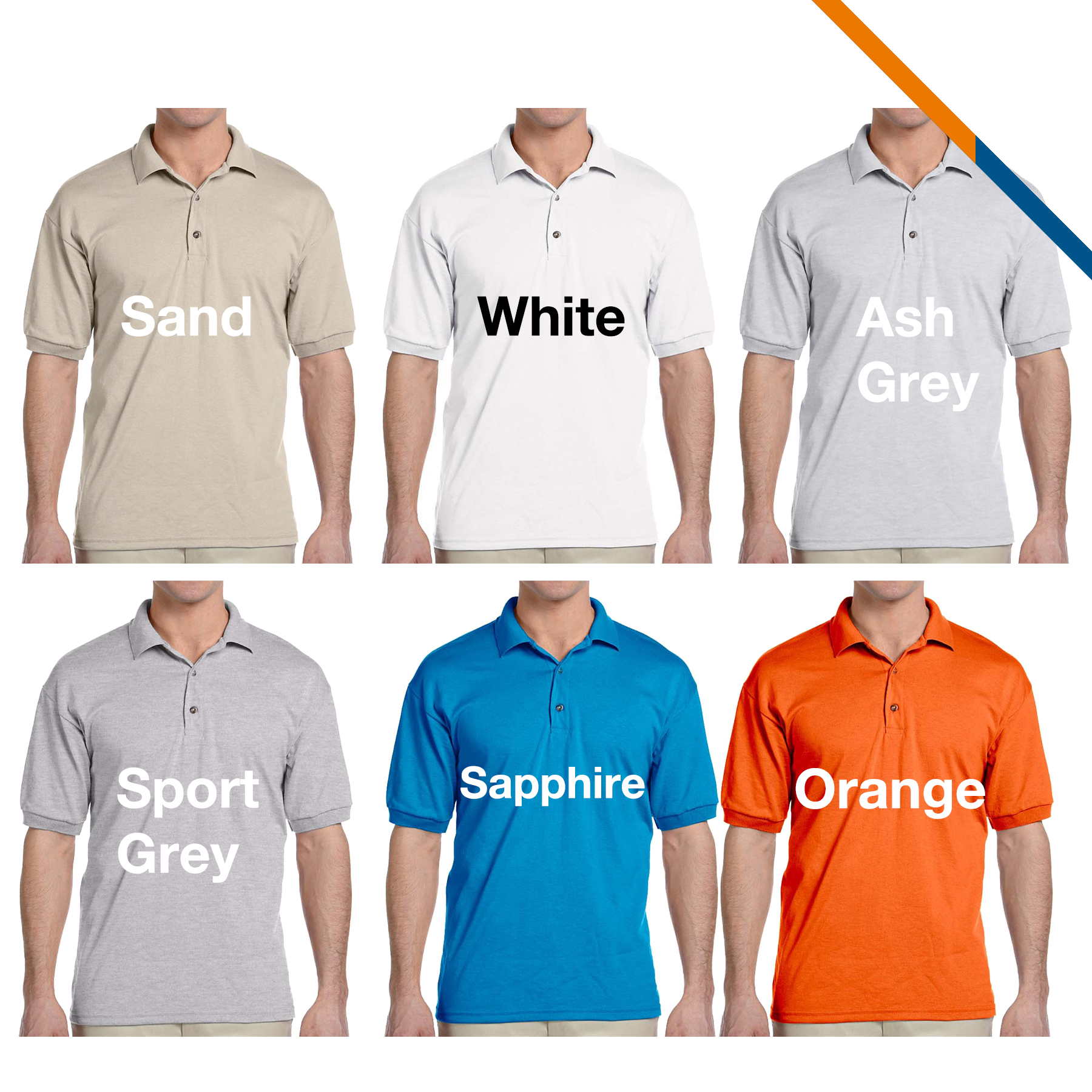 Gildan® 5.6oz 50/50 Cotton/Polyester Polo Shirts 7