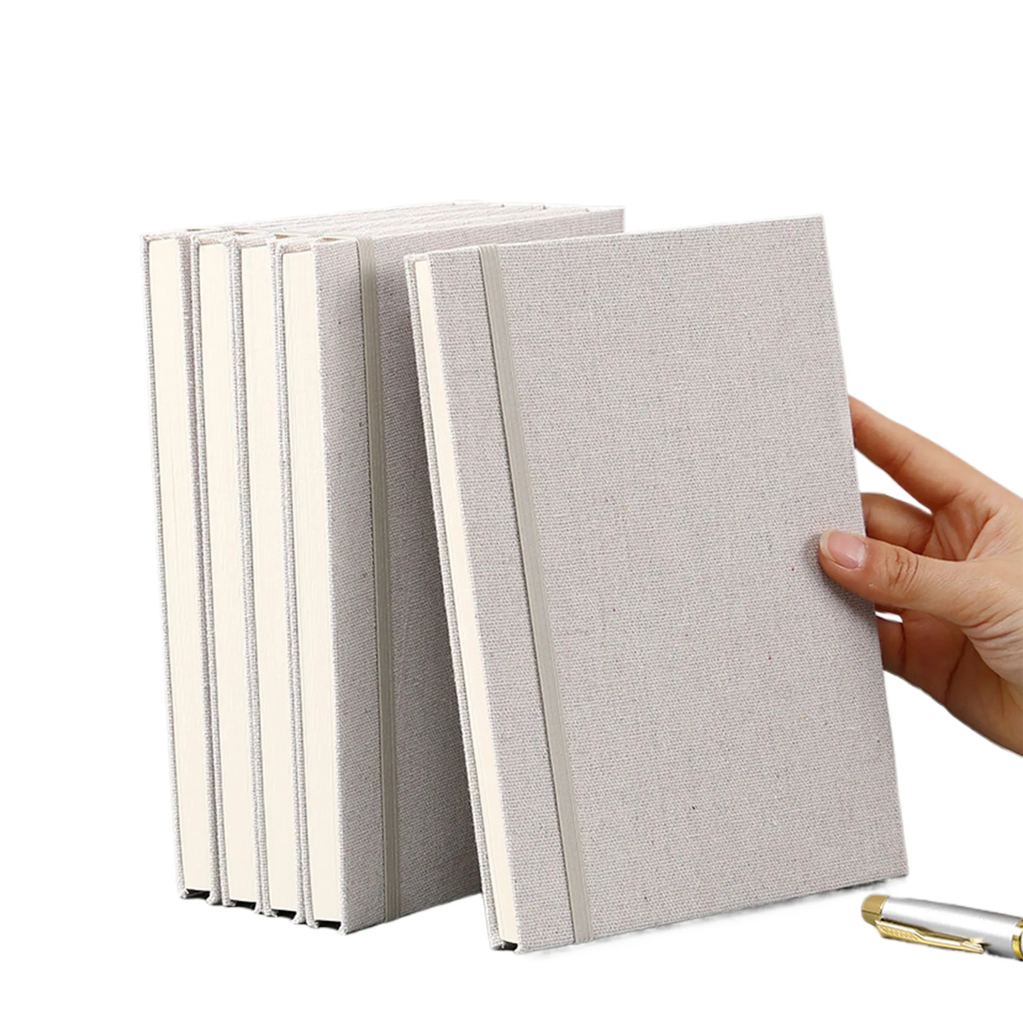 MOQ15 Linen A5 Notebook Hardcover Office Journal 3