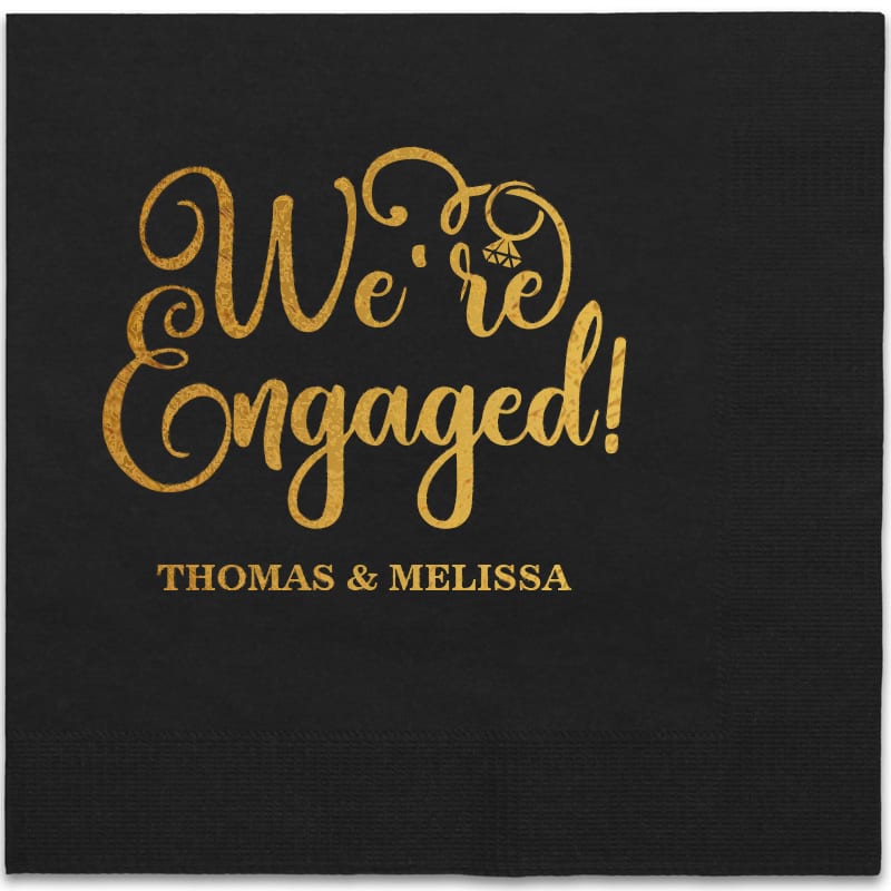 Foil Stamped Square Dinner Napkins 9