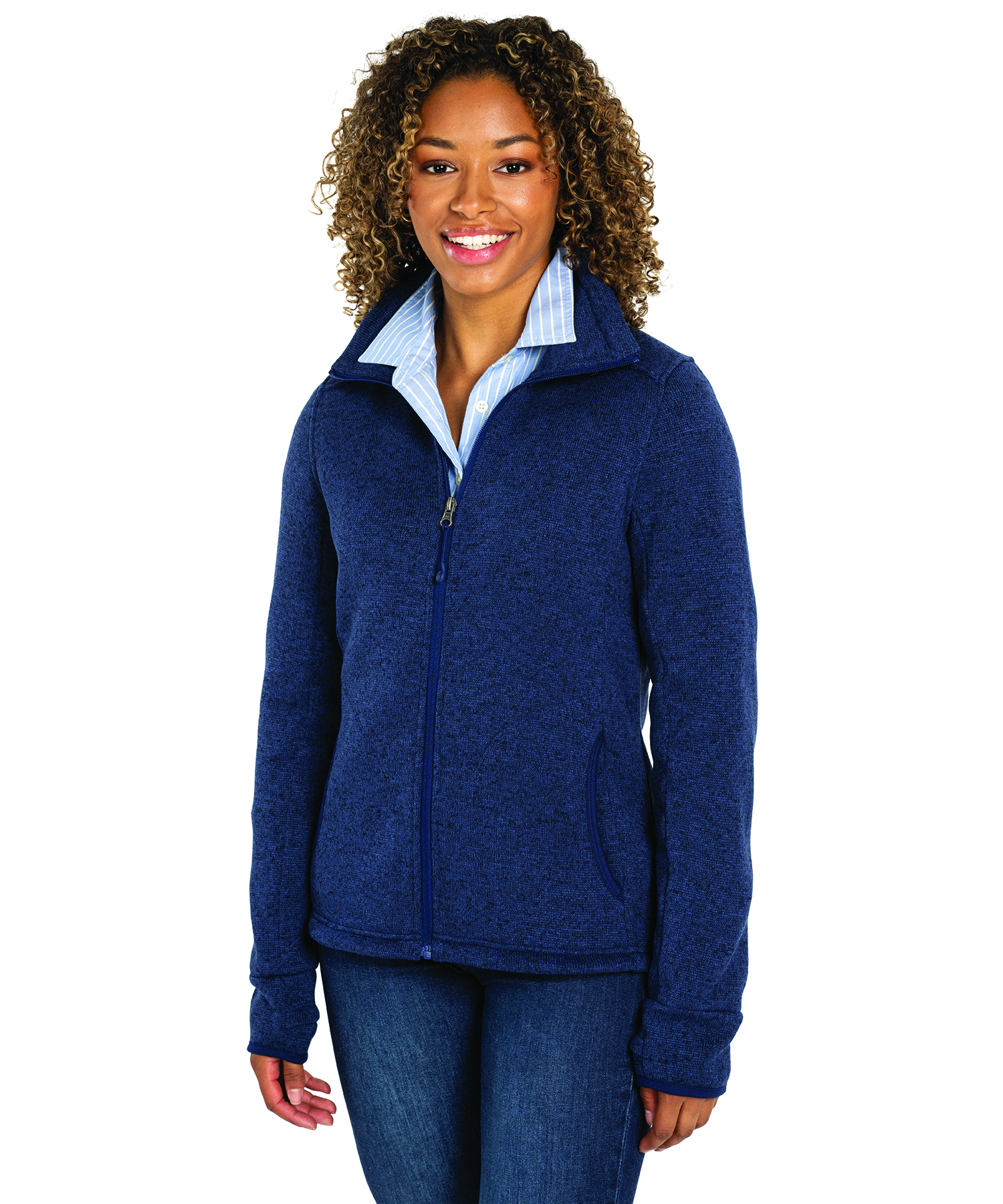 Women's Heathered Fleece Jacket 6
