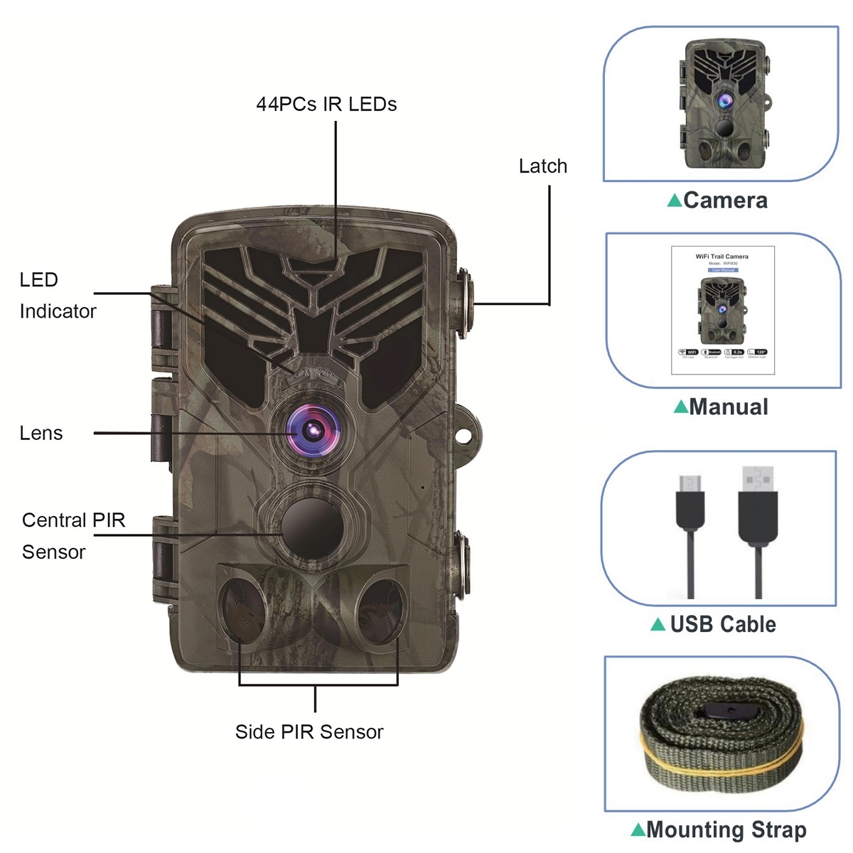 Long-Distance Wide-Angle Wifi Wireless Trail Hunting Camera 2