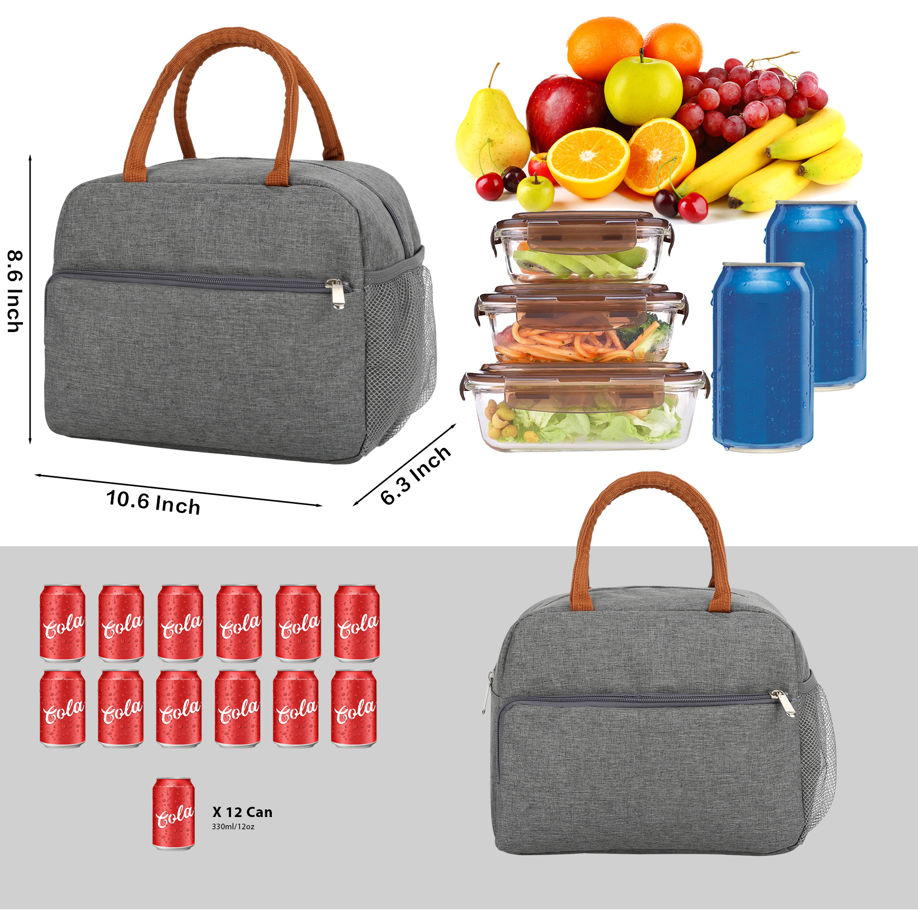 Portable 12 Can Cooler Lunch Bag 2