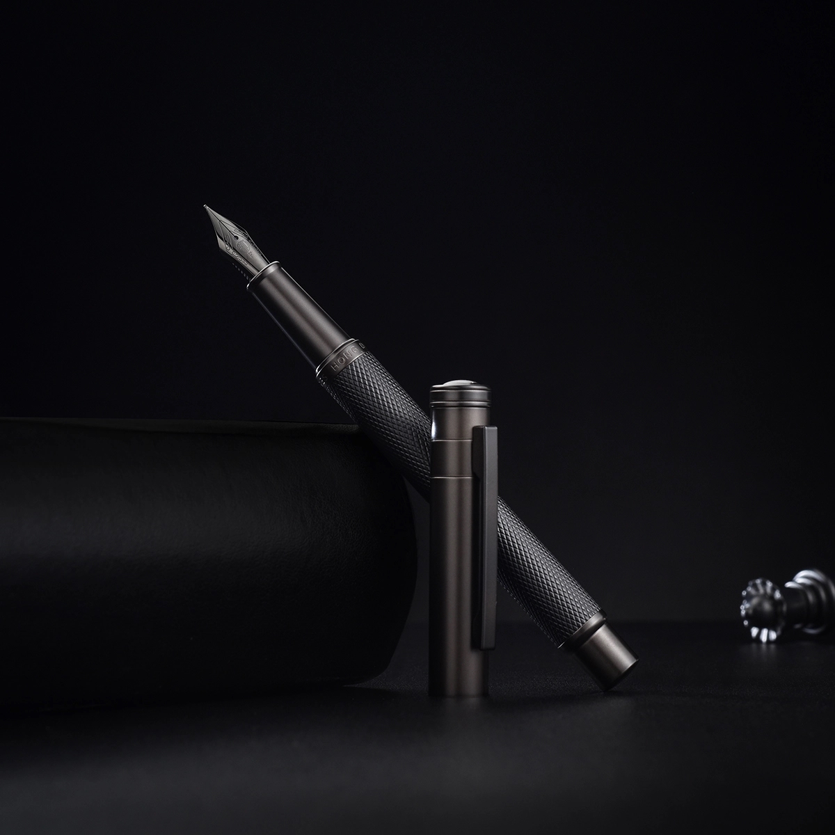 Matte Black Fountain Pen Extra Fine Nib Classic Design 2