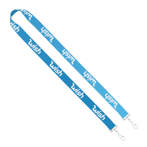 IMPORT Rush 3/4" Dye-Sublimated Double-Ended Lanyard with Dual Sewn Silver Metal Split-Ring 3