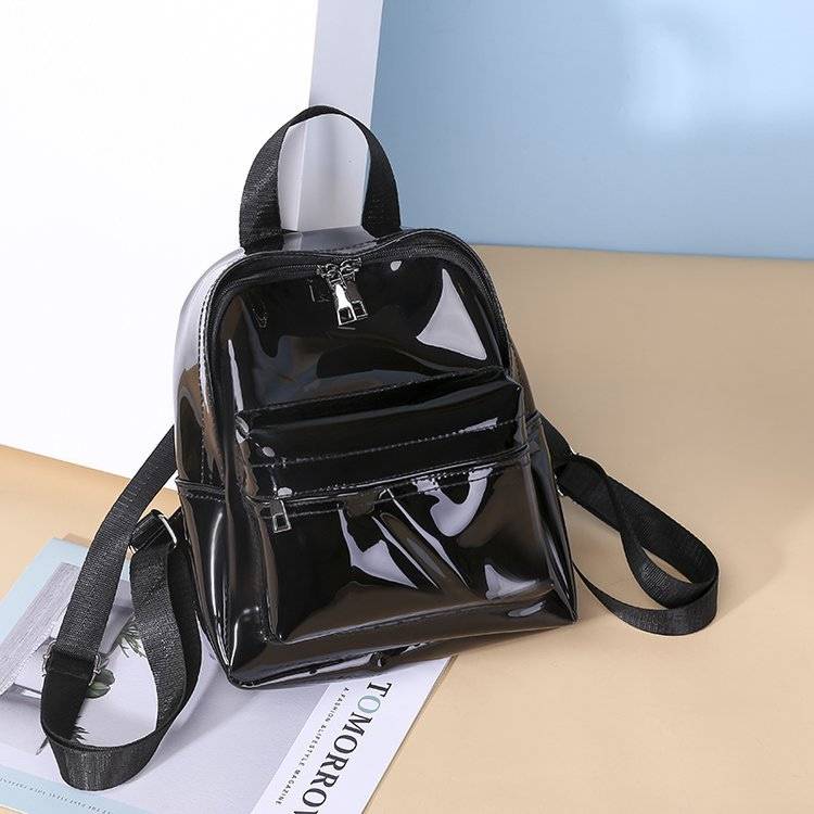 PU Leather Waterproof Transparent Backpack 4