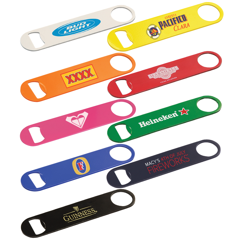 Paddle Style Powder Coated Steel Bottle Opener 1
