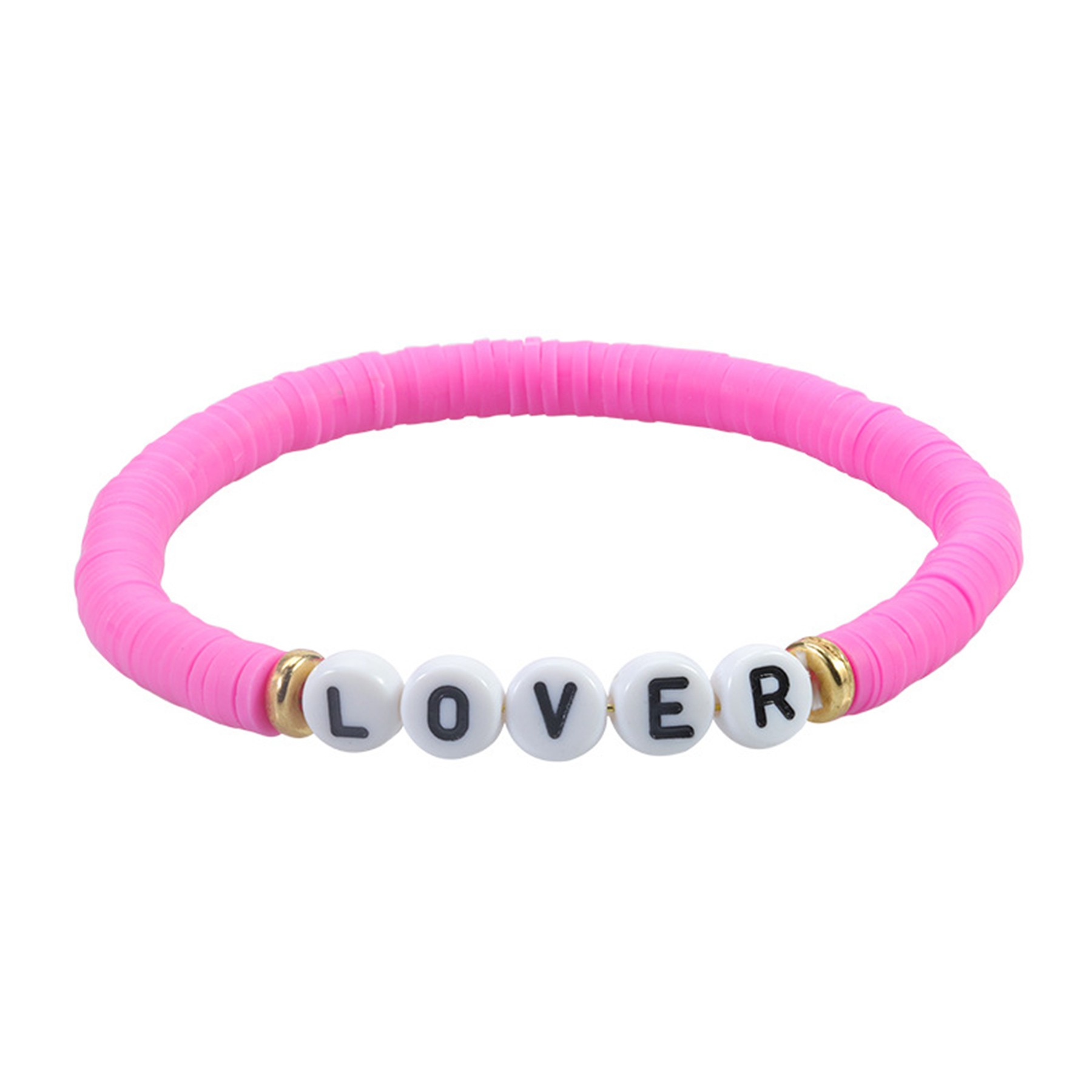 Concert Fan Letter and Number Polymer Clay Bracelet 5