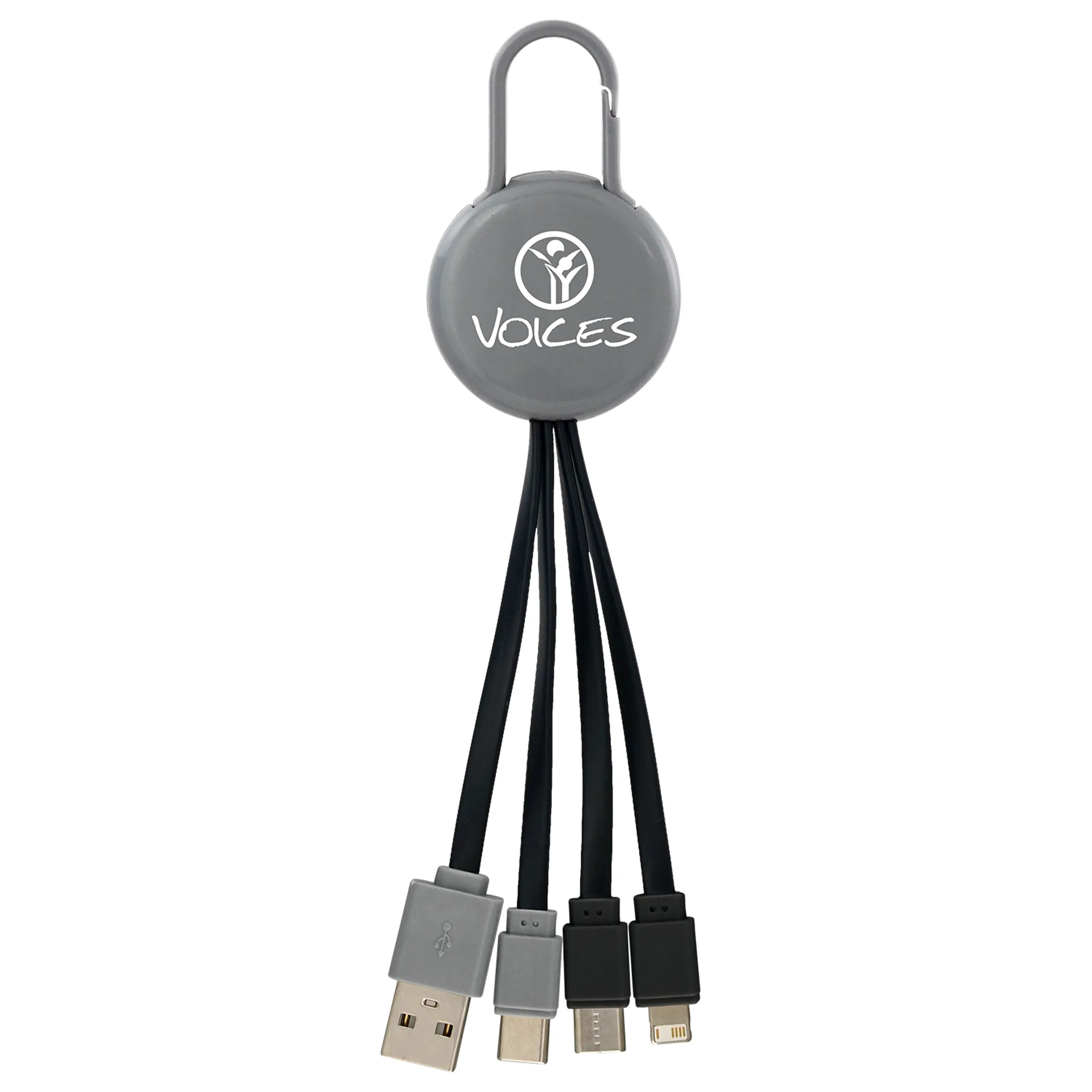 COLORFUL CLIP DUAL INPUT 3 IN 1 CHARGING CABLE 36
