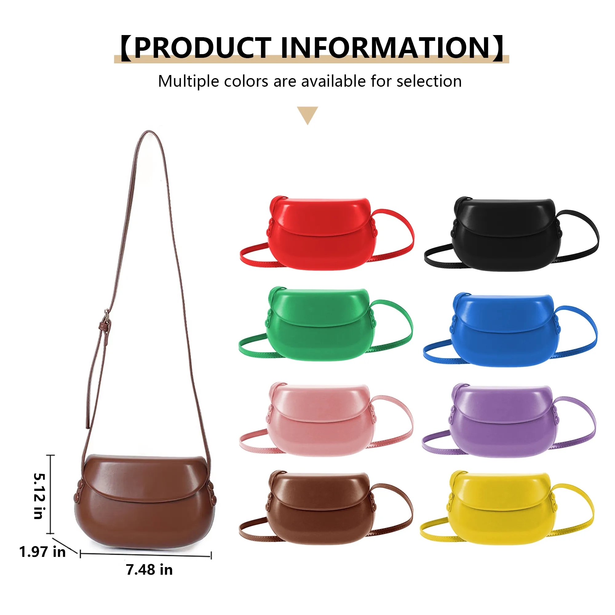 Leather Crossbody Saddle Bag 5