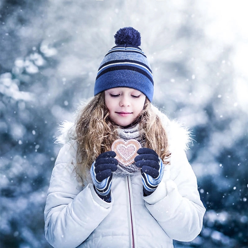 Kids Hat Scarf Gloves Toddler Winter Knit 2 Set 2