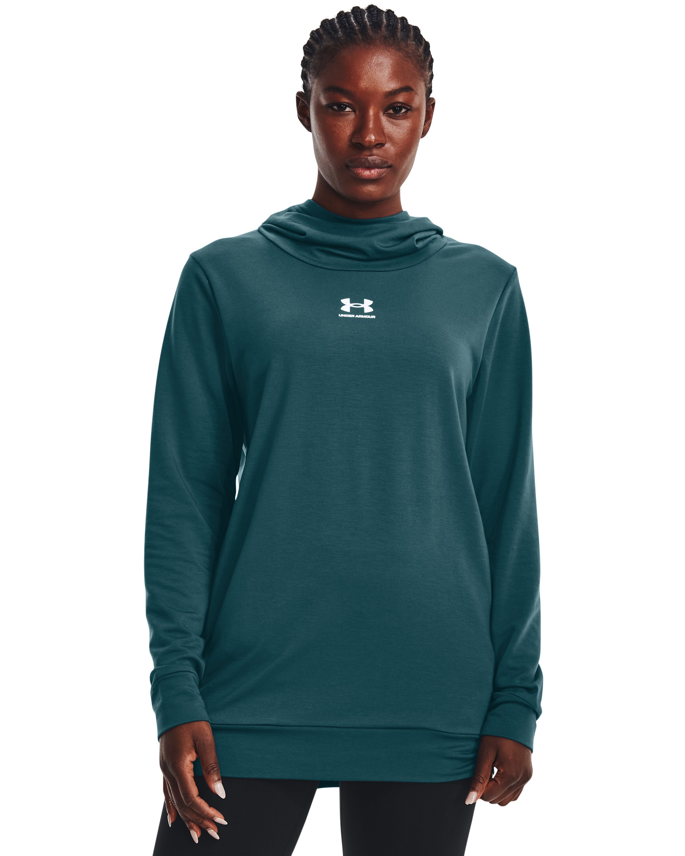 Women's UA Rival Terry Funnel, custom hoodie or sweatshirt with logo imprint 2