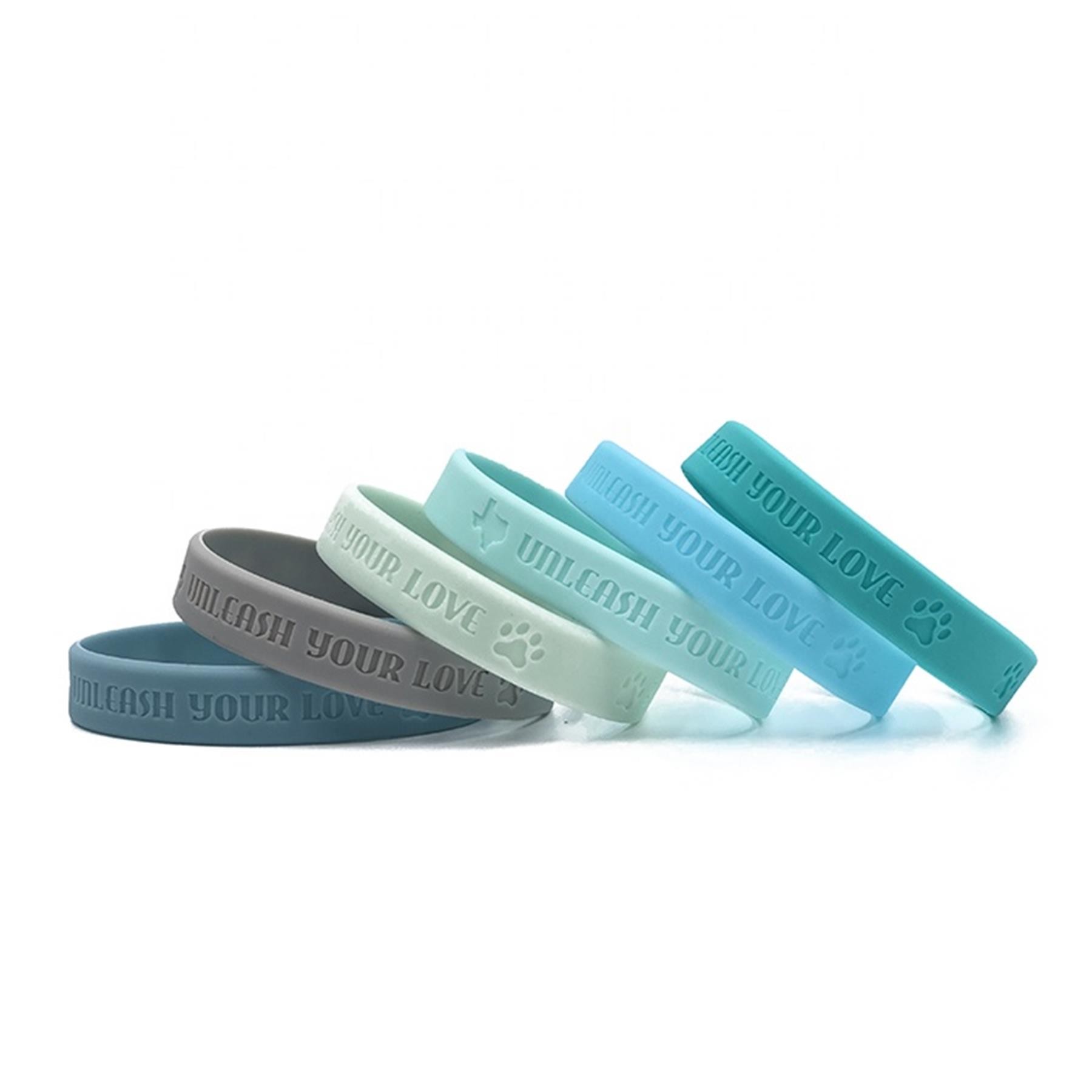 Custom Embossed Silicone Wristbands 8