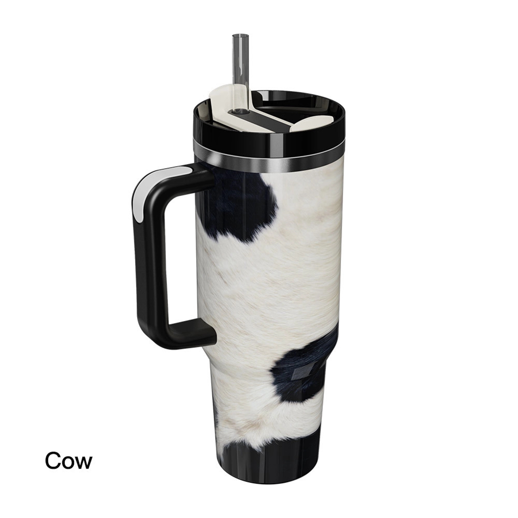 40 Oz. Stainless Steel Tumbler with Handle & Straw 10