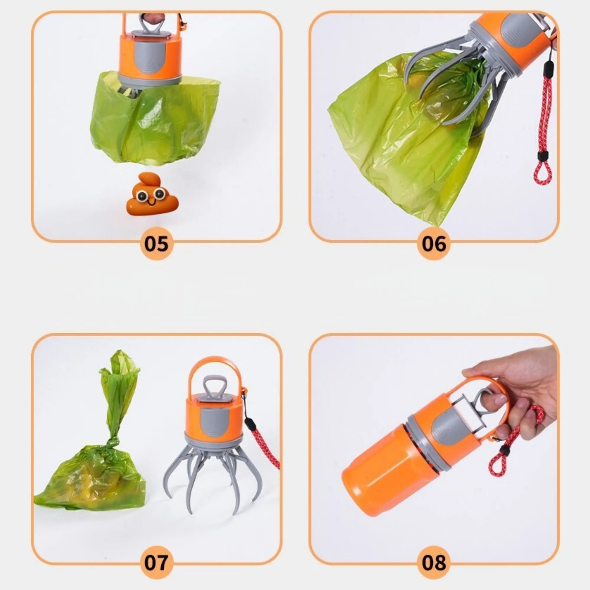 Portable Pet Pooper Scooper With Trash Bag 10