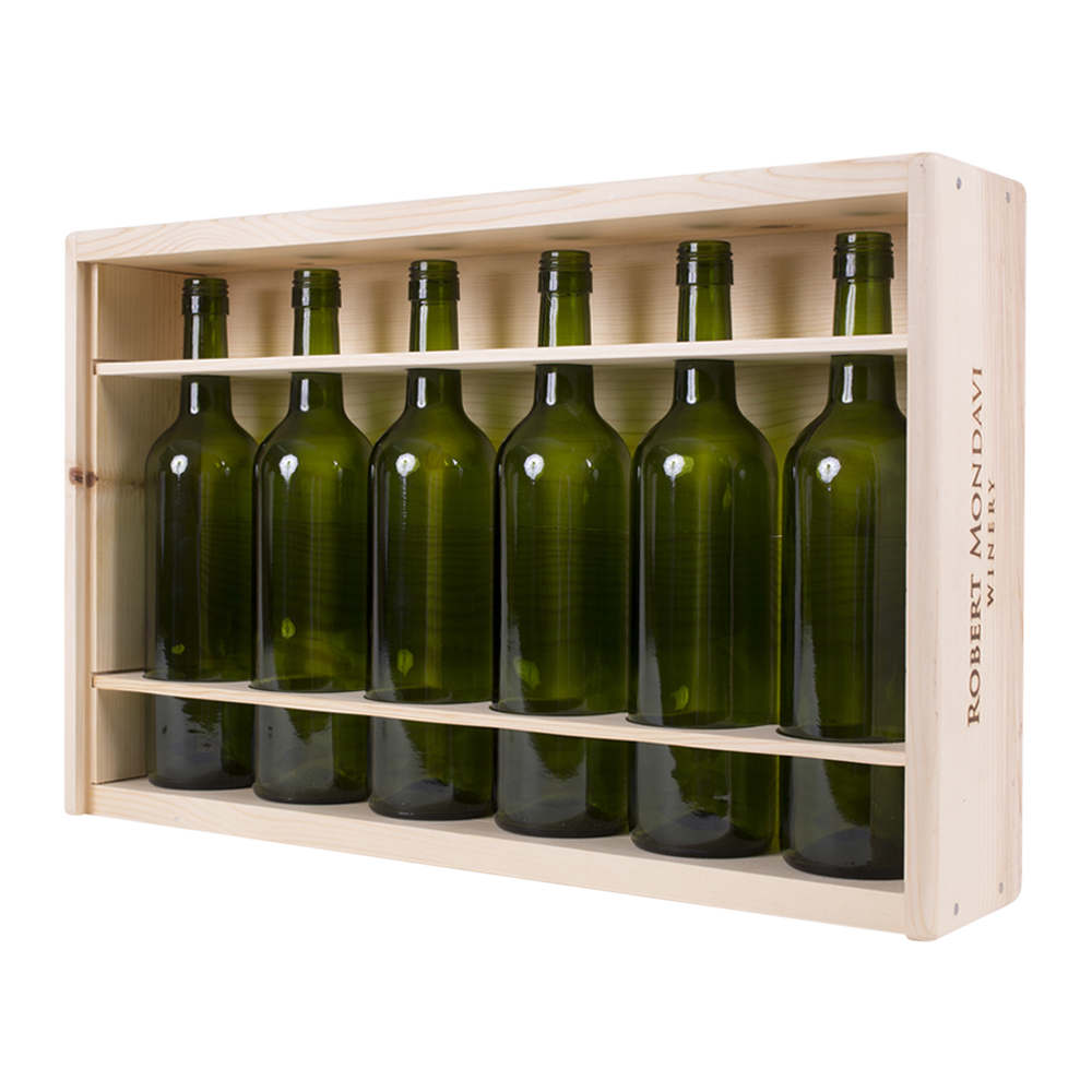 6-Bottle (6x1) Wood Wine Box 2