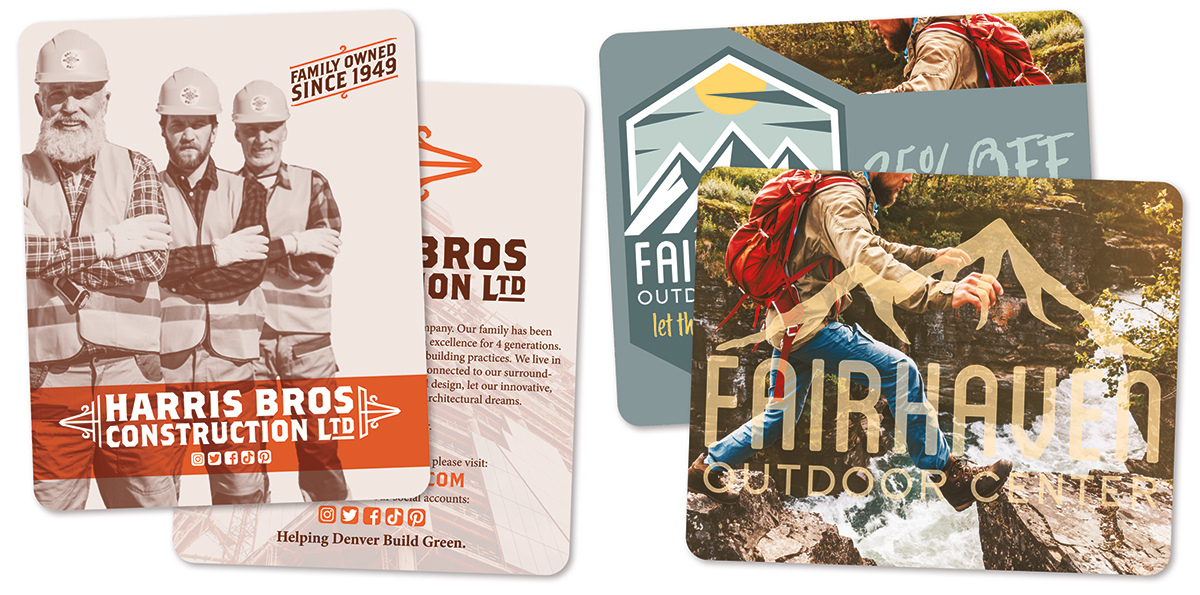 Extra-Thick UV-Coated (1S) Paper Card - 3.25x4 - 14 pt. 1