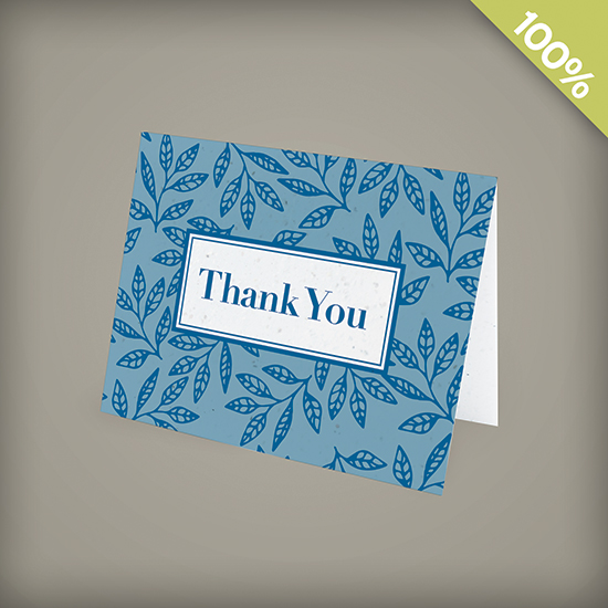 Classic Leaves Plantable Business Thank You Cards 4