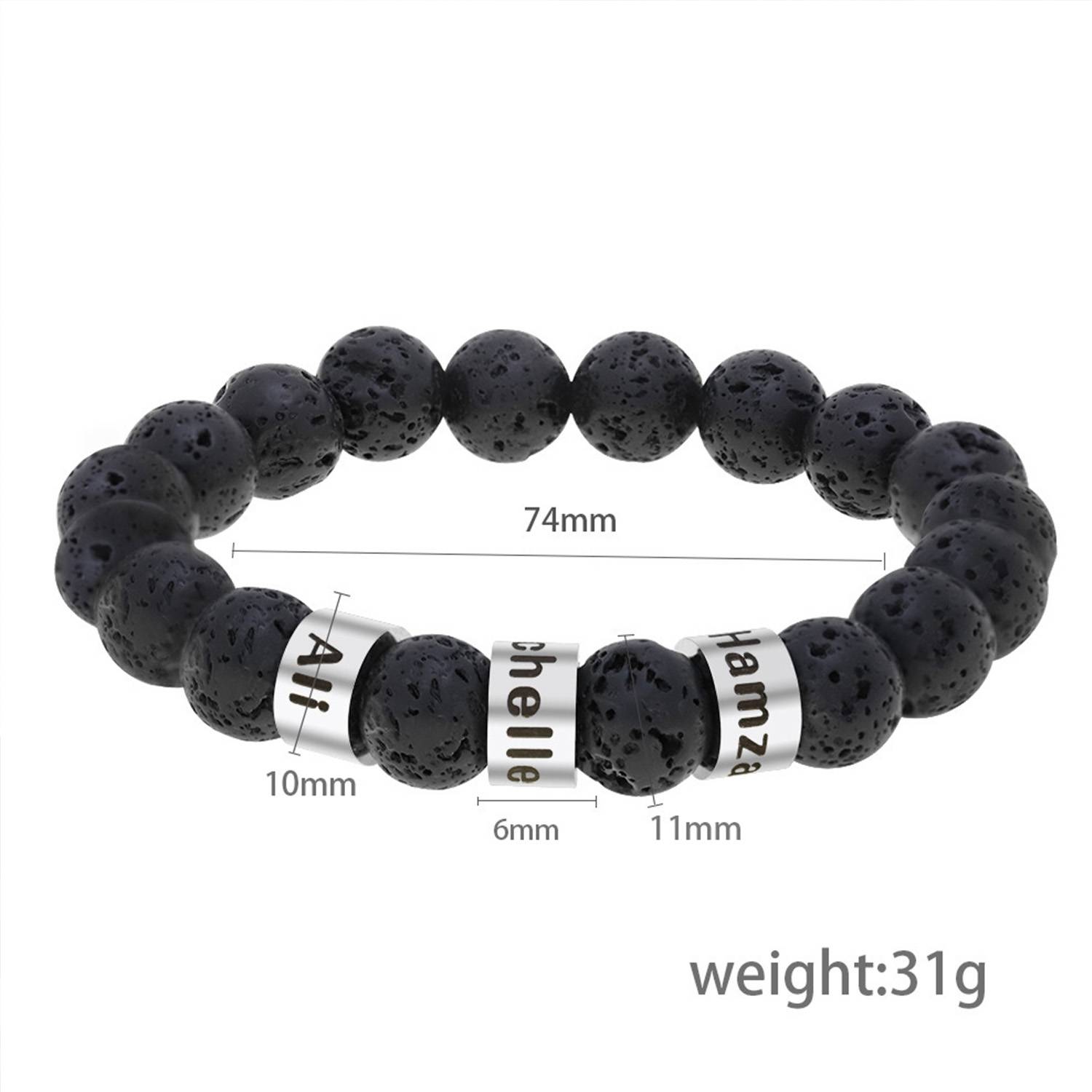 Volcanic stone bead bracelet 6