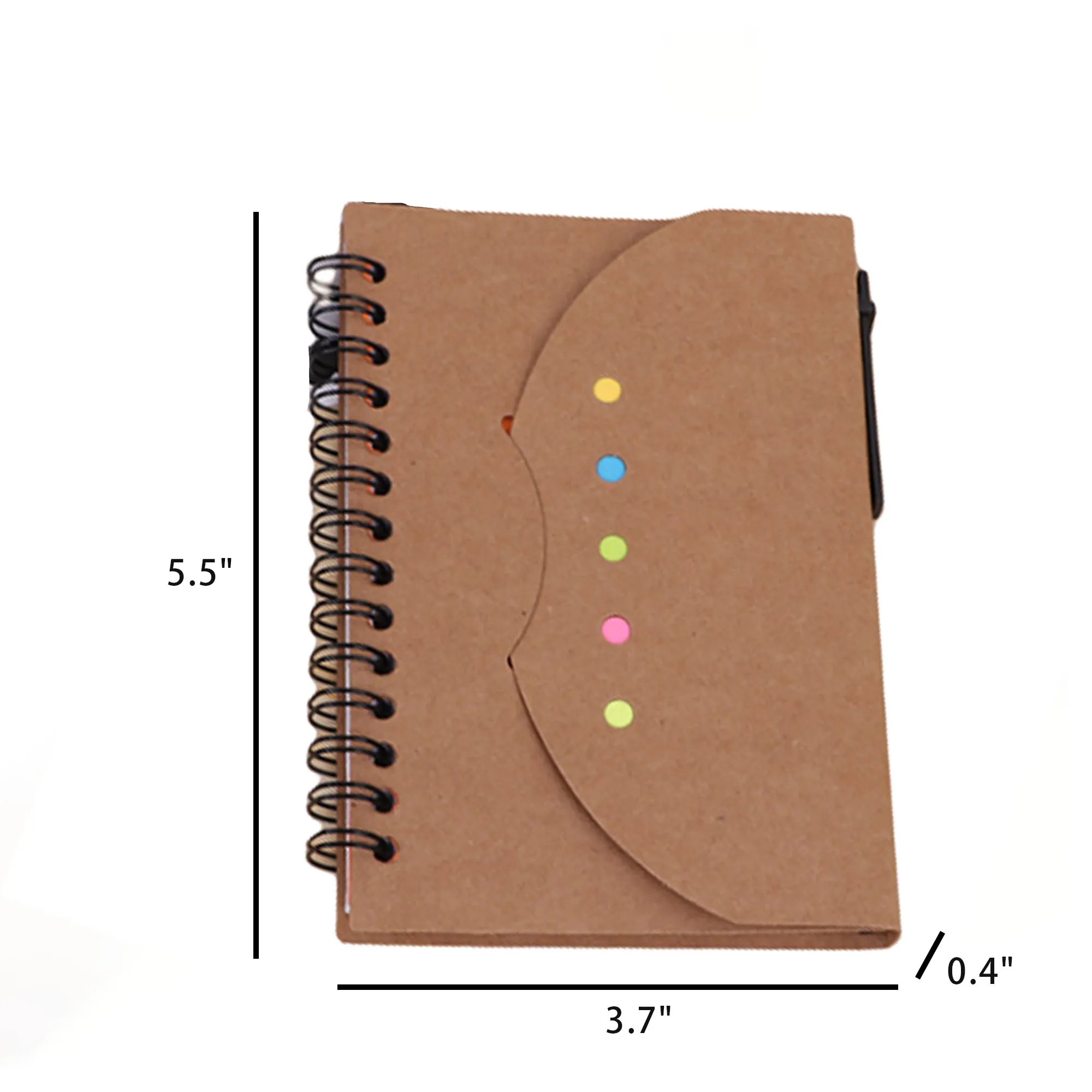 Small Spiral Notebook With Sticky Notes and Pen 2