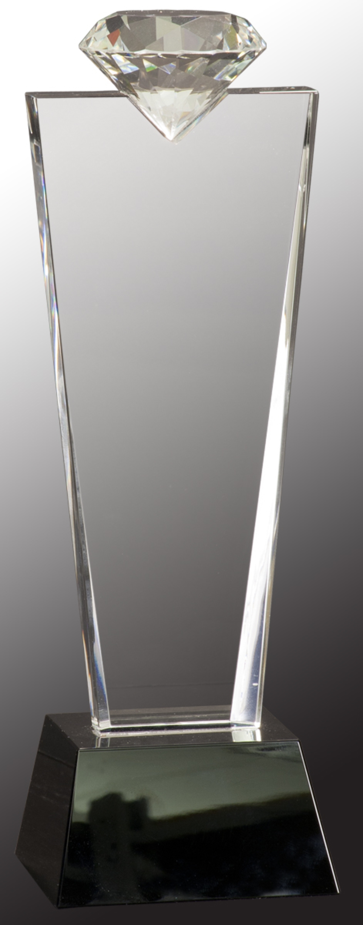 11" Crystal Diamond Top Award on Black Pedestal Base 2
