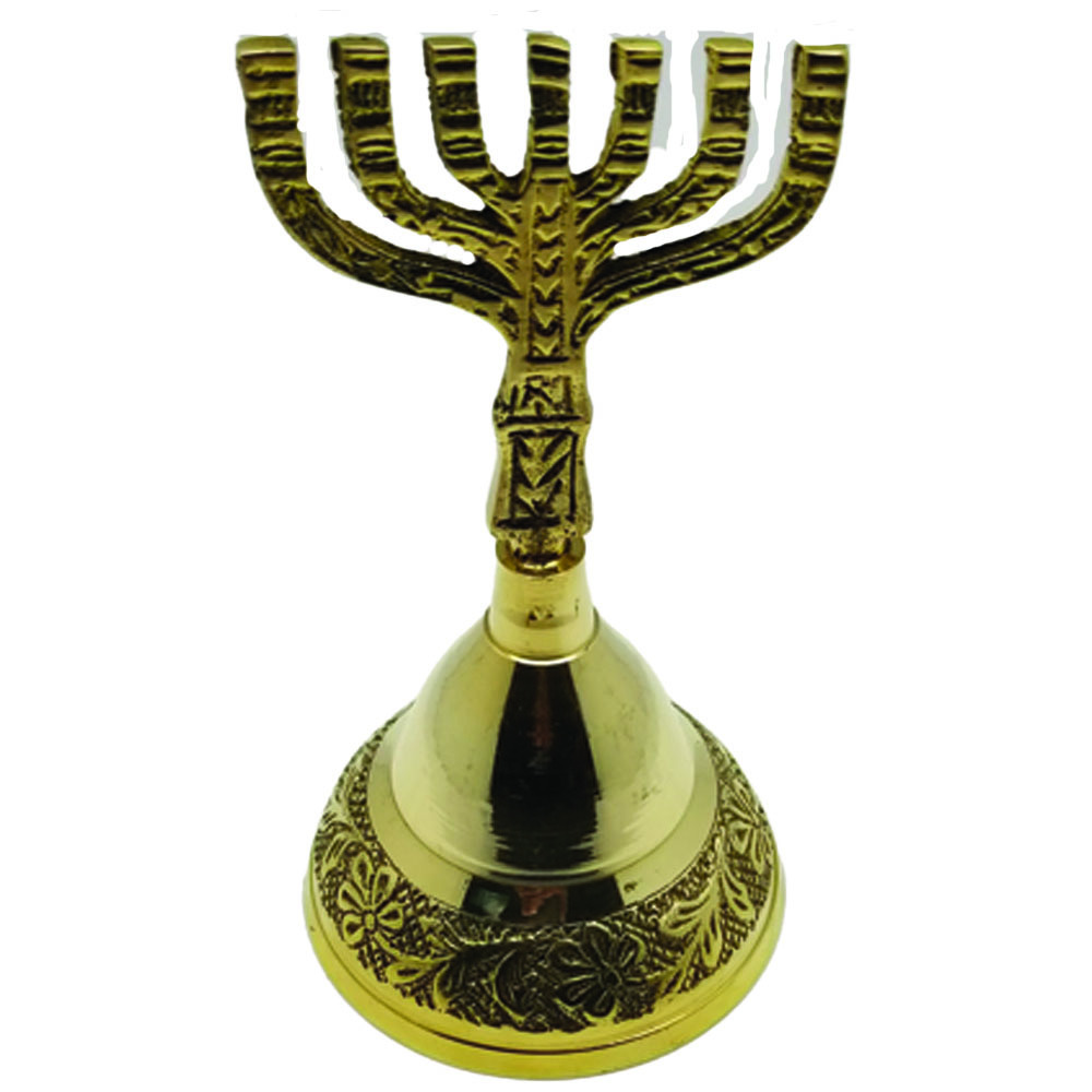 Hanukkah Menorah Brass Bell 2
