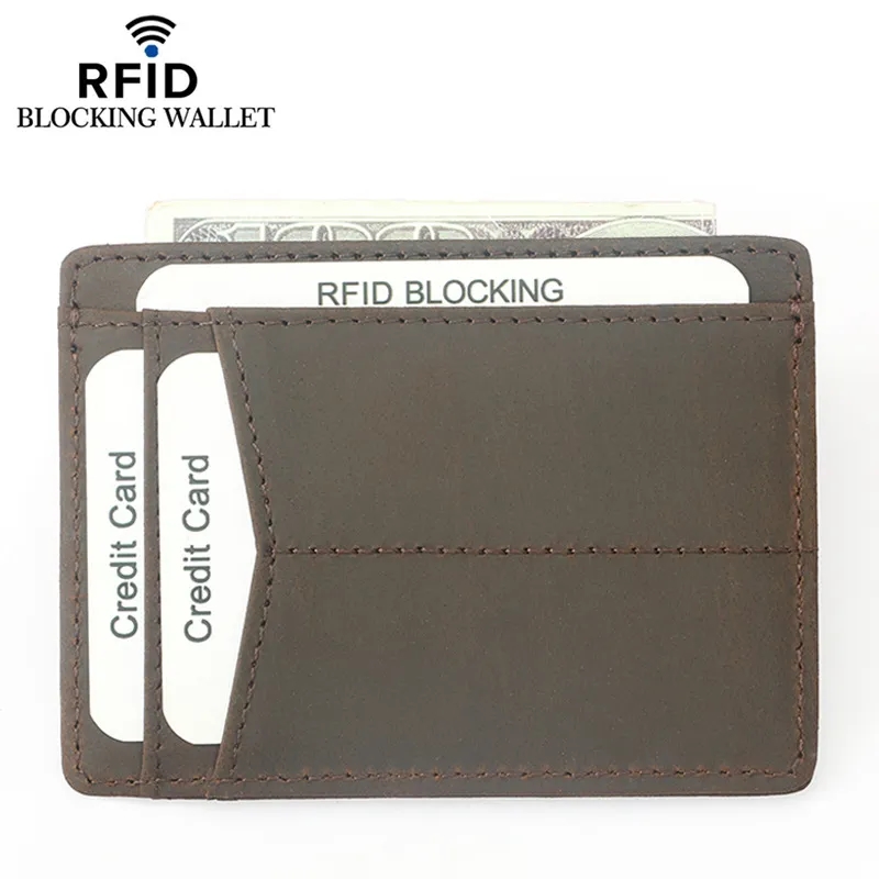 RFID Blocking Leather Wallet Credit Card Holder 2
