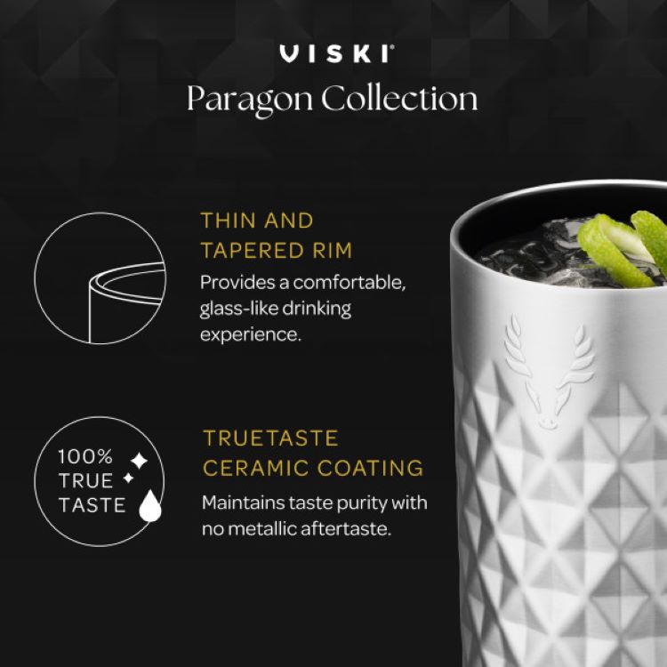 Viski® Paragon Stainless Steel Highball Tumbler 7