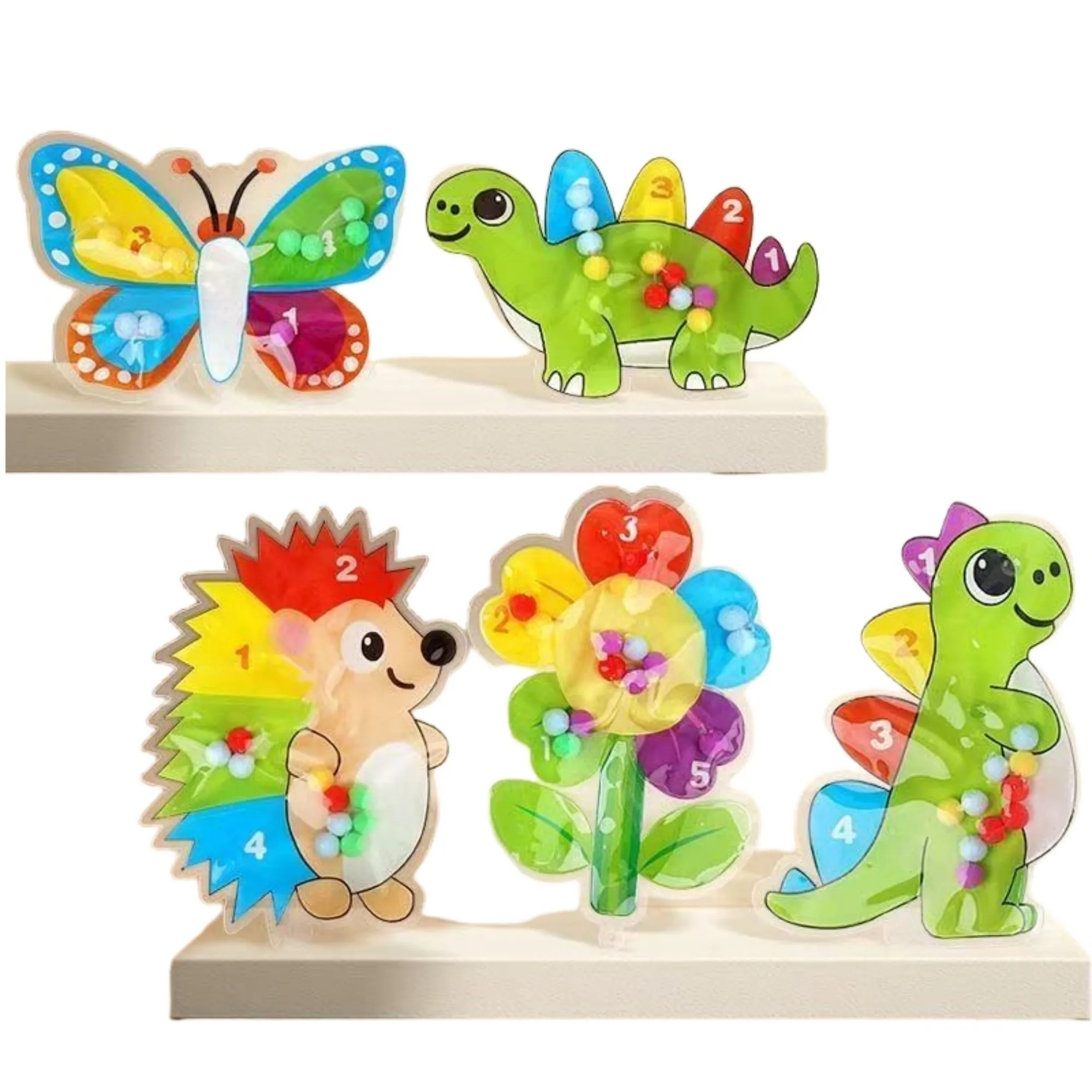 Cute Animal Shape Squeeze Toy Color Sorting Fidget Toy 6