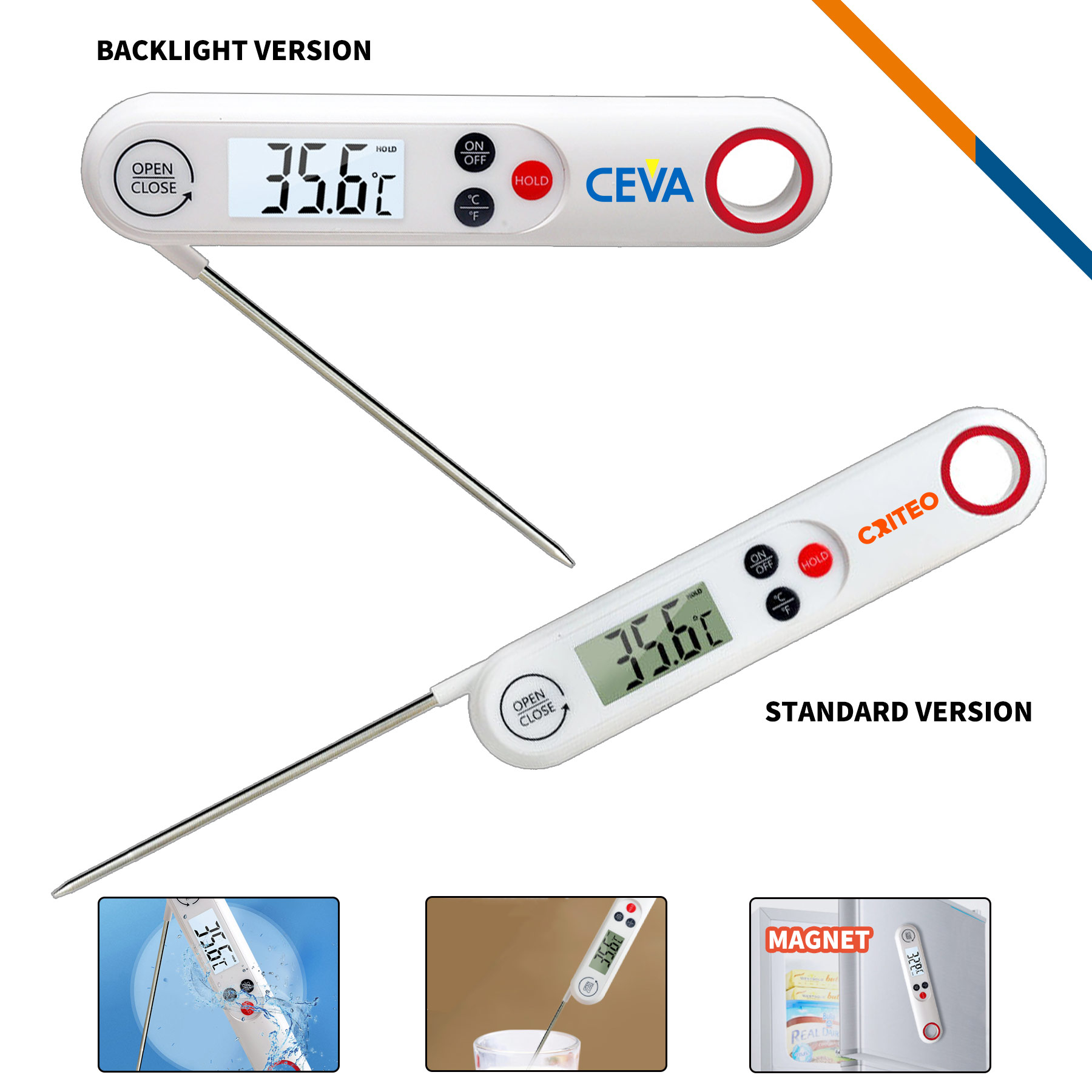 Stacey Foldable Digital Food Thermometer 4