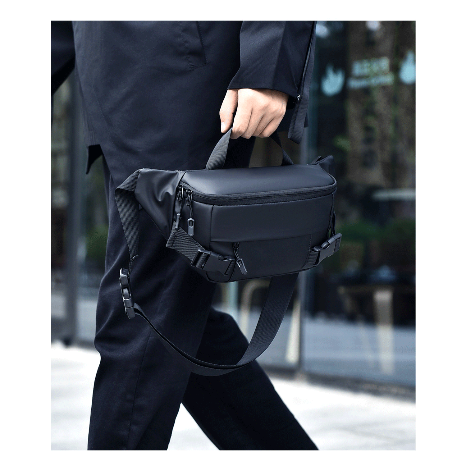 nylon Outdoor Waterproof shoulder chest bag Fanny Pack 12