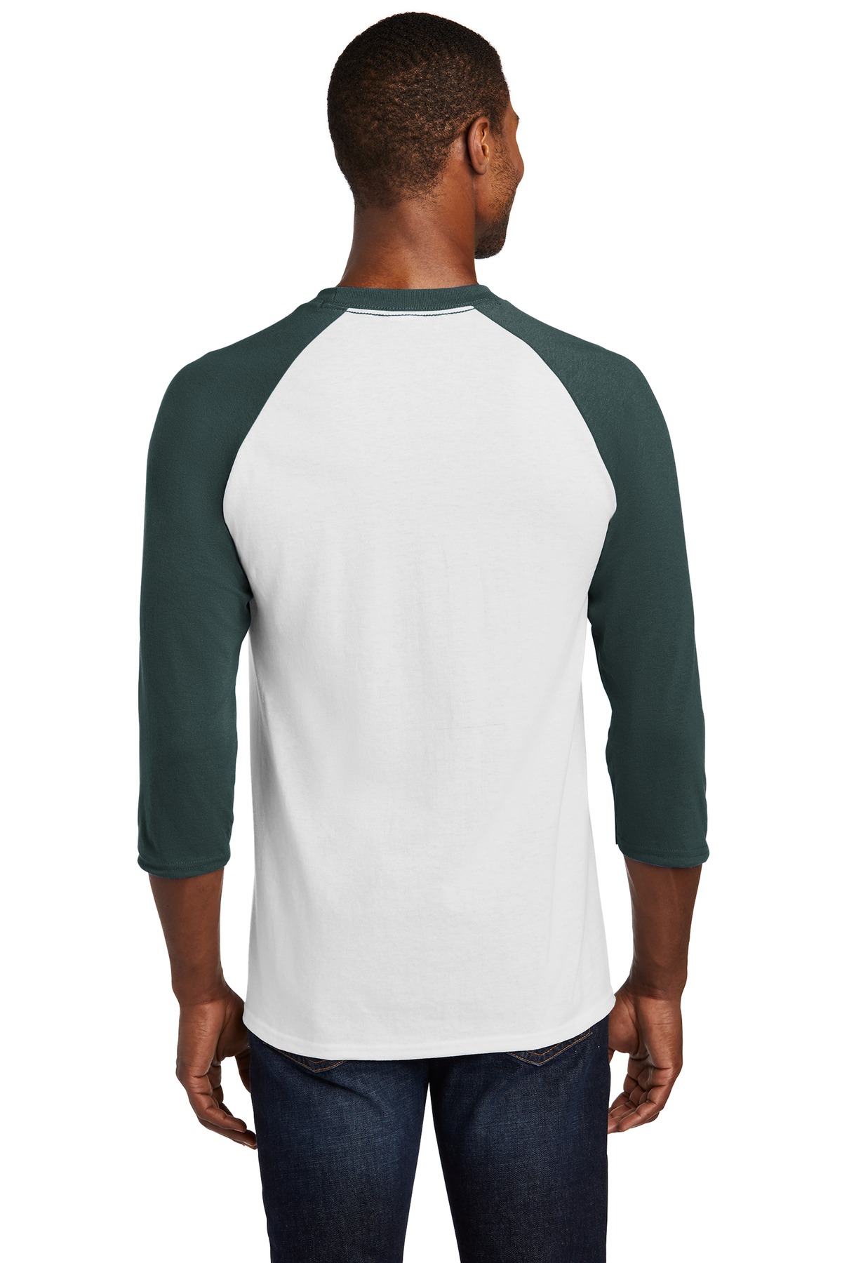 Port & Co Core Blend 3/4-Sleeve Raglan Tee. PC55RS 4
