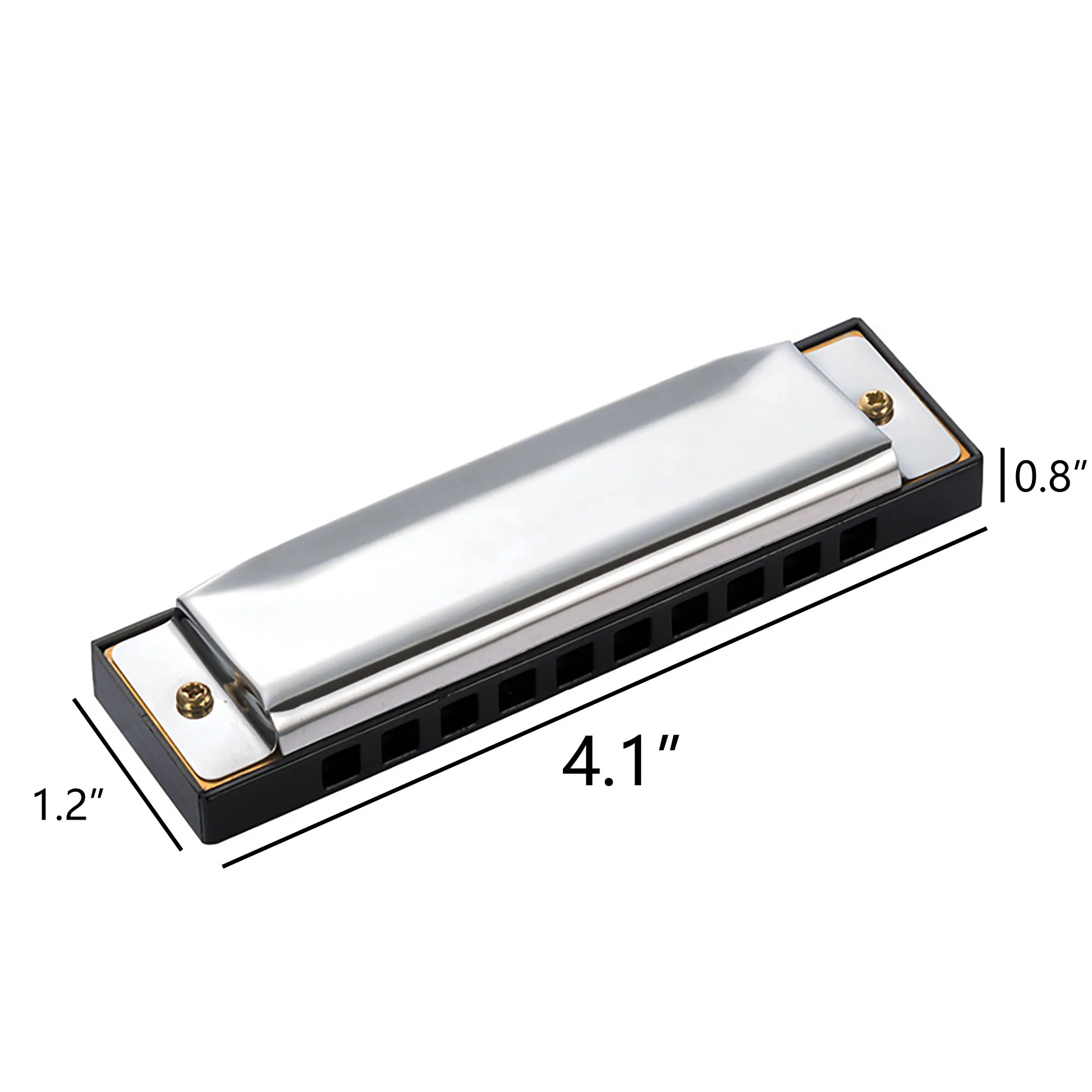 10 Holes C Key Mouth Organ Blues Deluxe Harmonica 4