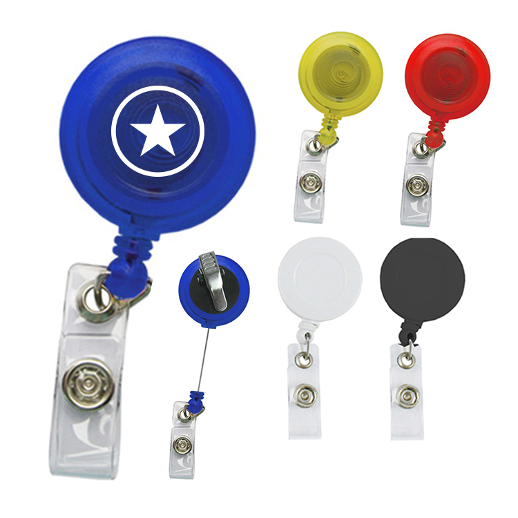 Free Shipping Promotional Retractable Badge Reels w/Swivel Alligator Clip 11
