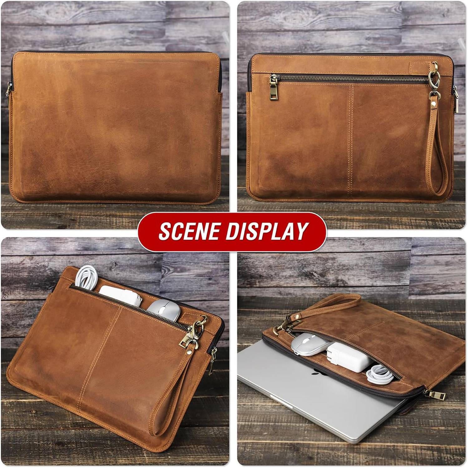 Vintage Leather Laptop Bag 6