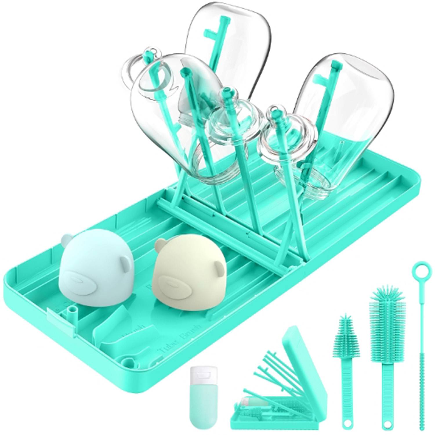 6 in 1 Foldable Silicone Baby Bottle Cleaning Kit 11