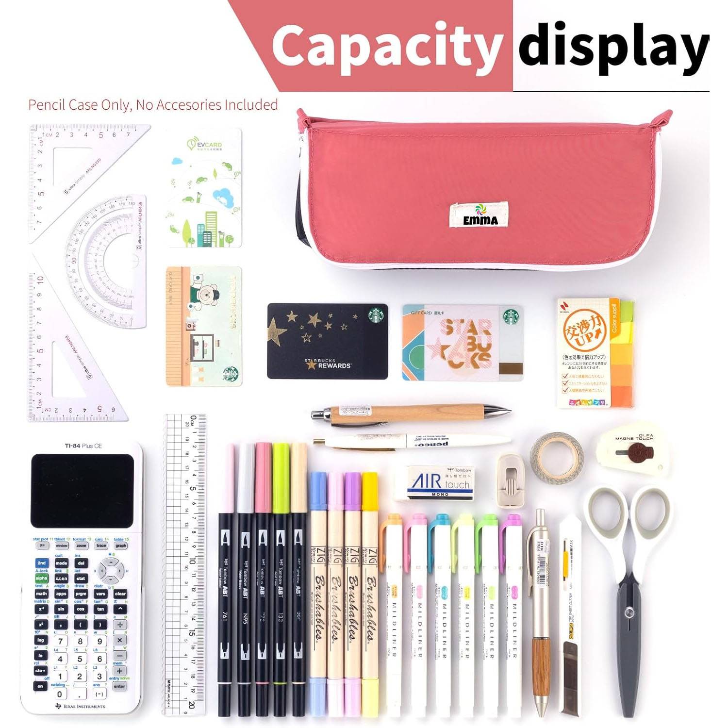 Cute Pencil Case Simple Flip-Top Organizer Pen Pouch 5