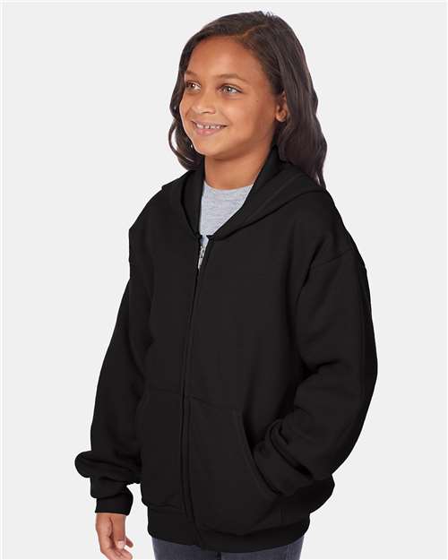 Youth EcoSmart® Full-Zip Hooded Sweatshirt - P480 16