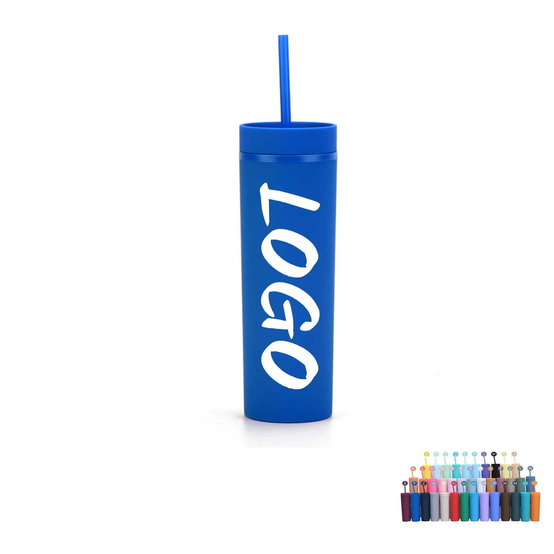 16 oz Double Wall Plastic Straw Cup 4