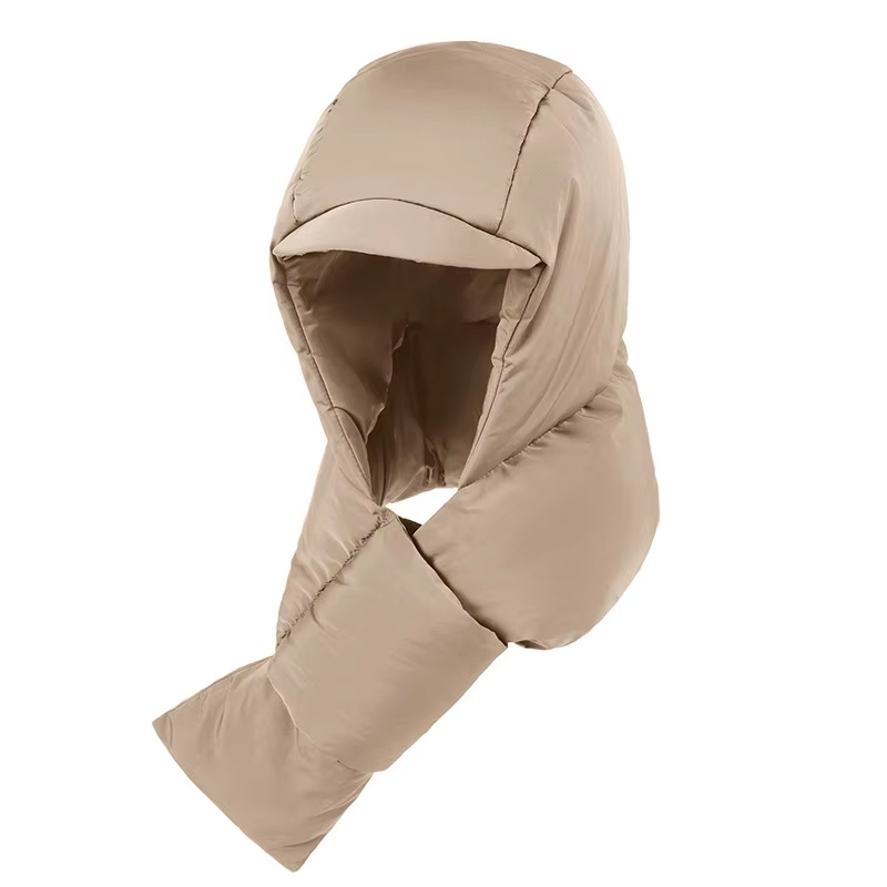 Hooded Scarf Windproof Warm Pullover Hat 3